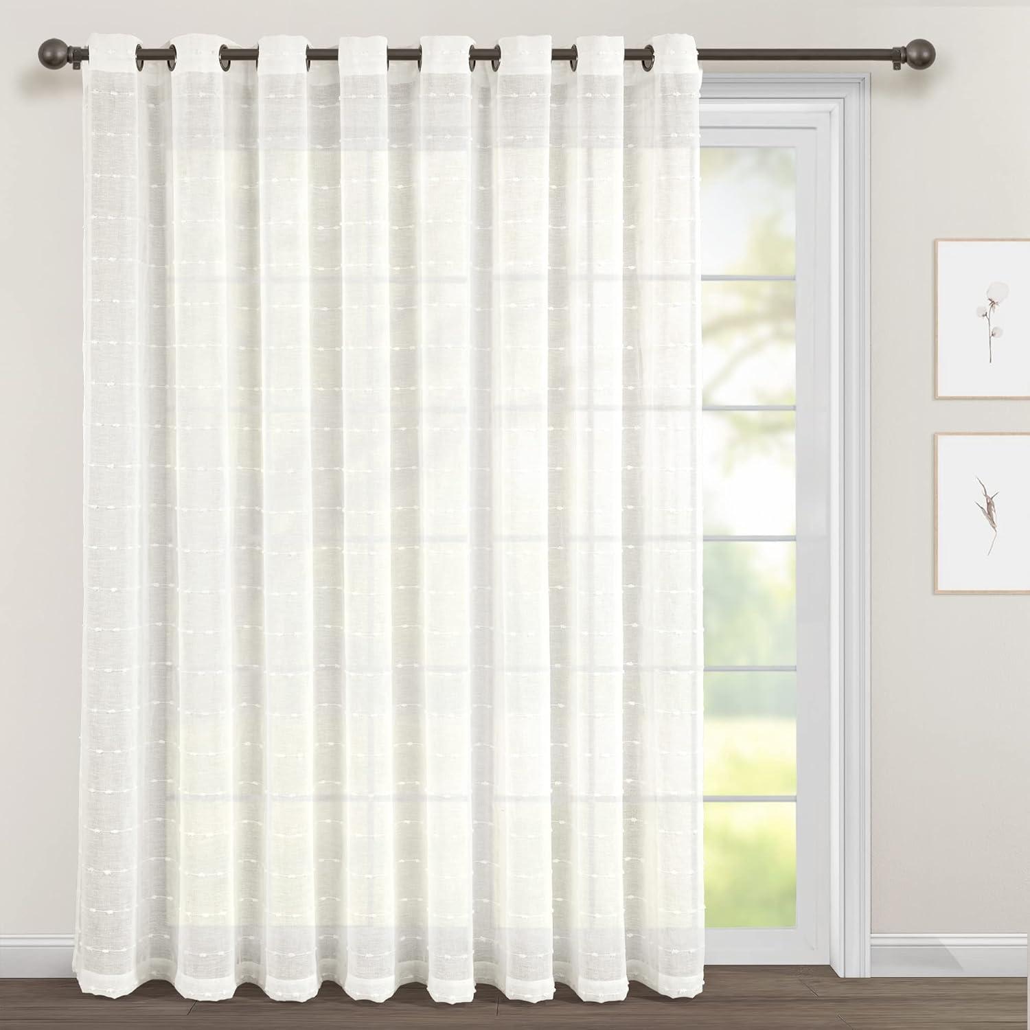 Lush Decor Solid Sheer Grommet Curtain Panels