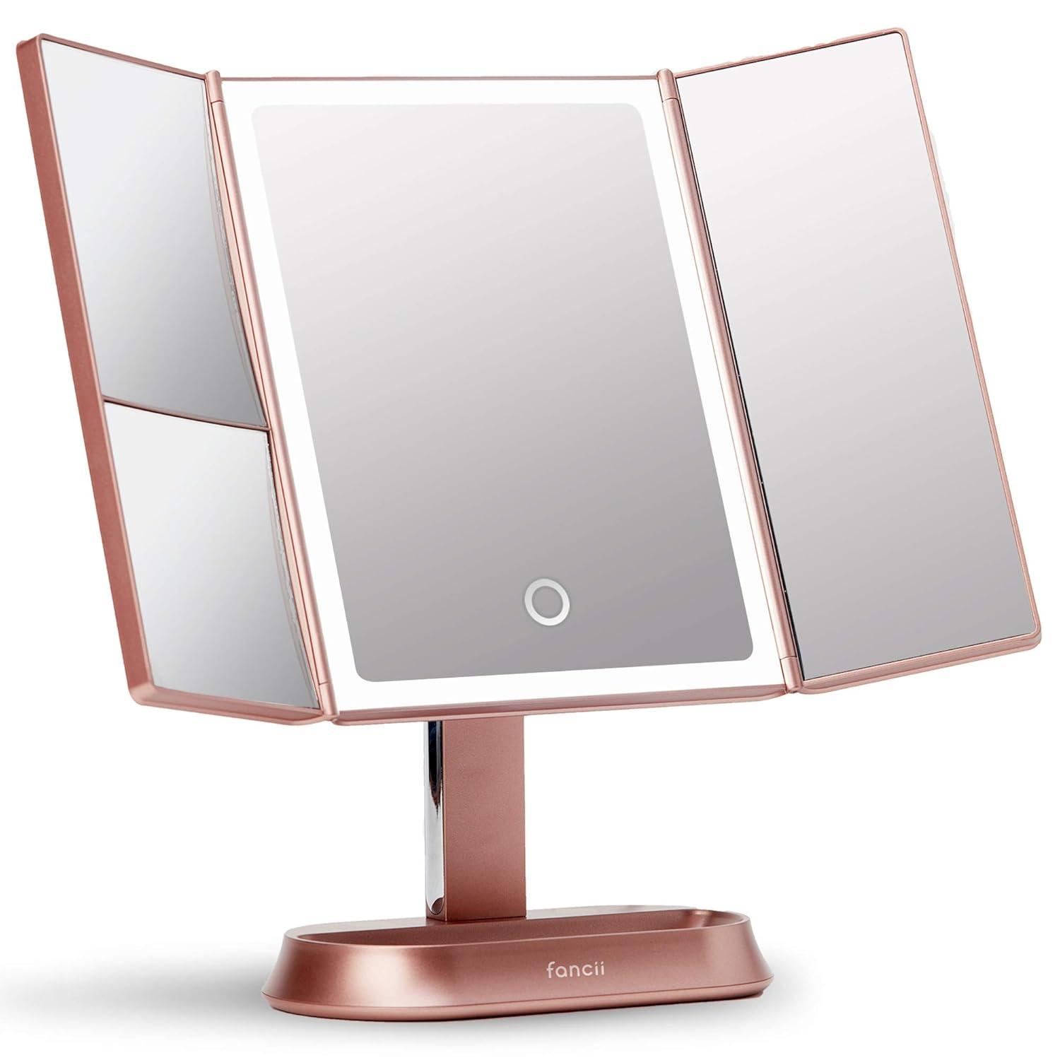 Fancii Modern Lighted Magnifying Makeup Mirror