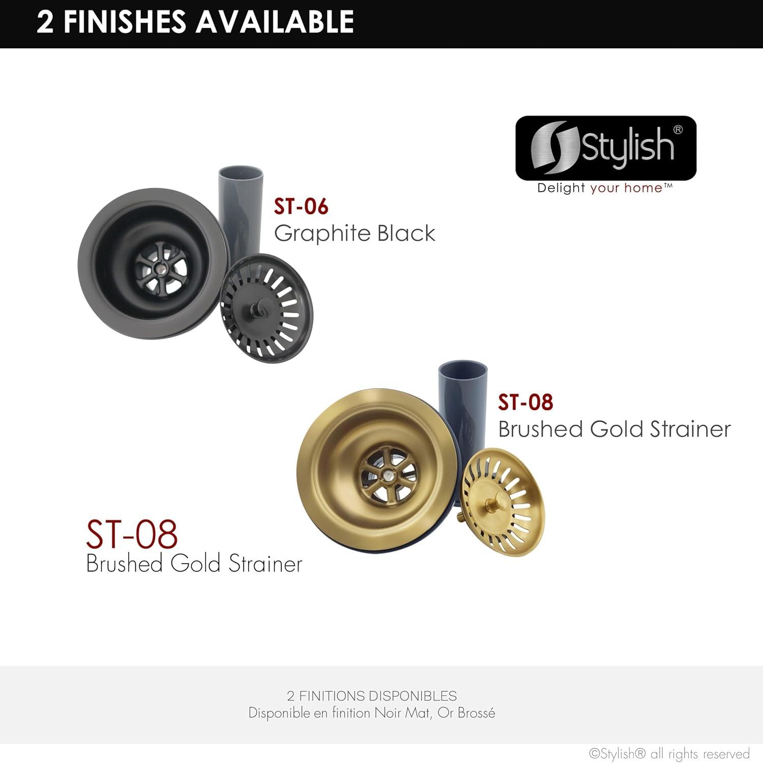 STYLISH 3.5 inch Kitchen Sink Deep Strainer with Removable Basket