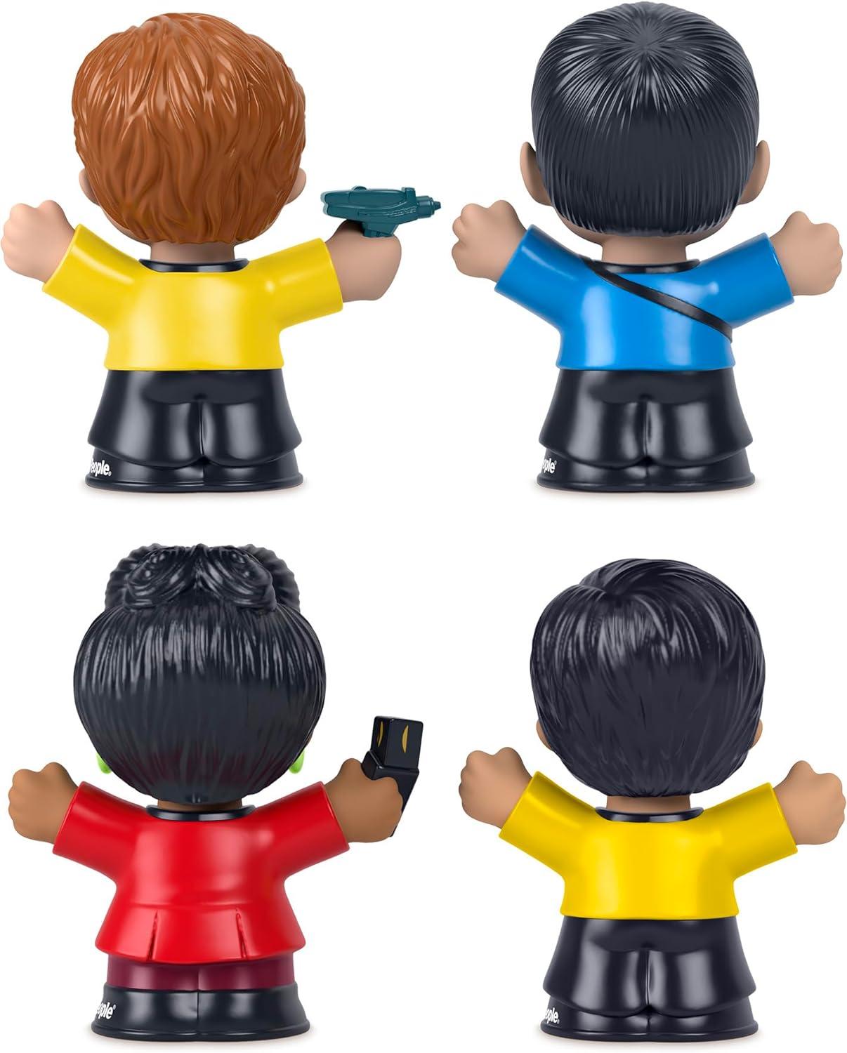 Fisher-Price Star Trek TOS Little People Collectible Action Figure, Multicolor, 2.5'', 4 Piece