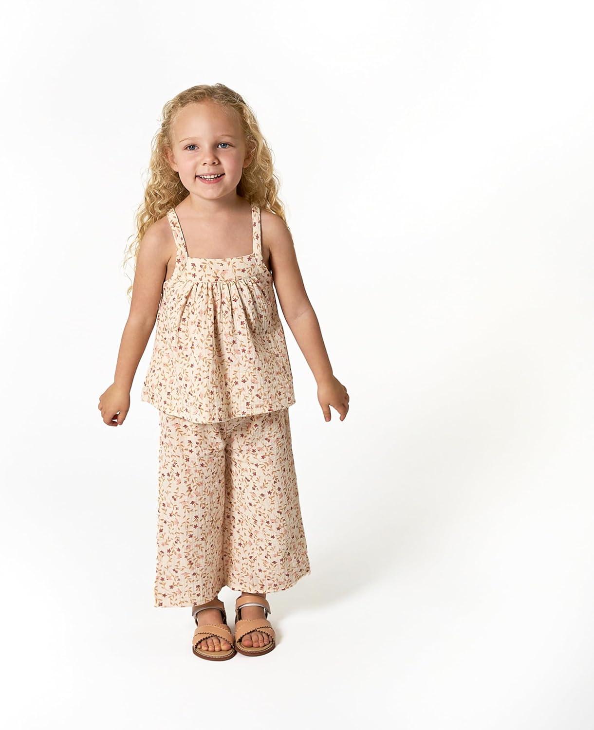 Modern Moments™ by Gerber Mommy & Me Toddler and Adult 2-Piece Top and Cropped Pants Set, Beige Vine Floral, X-Large