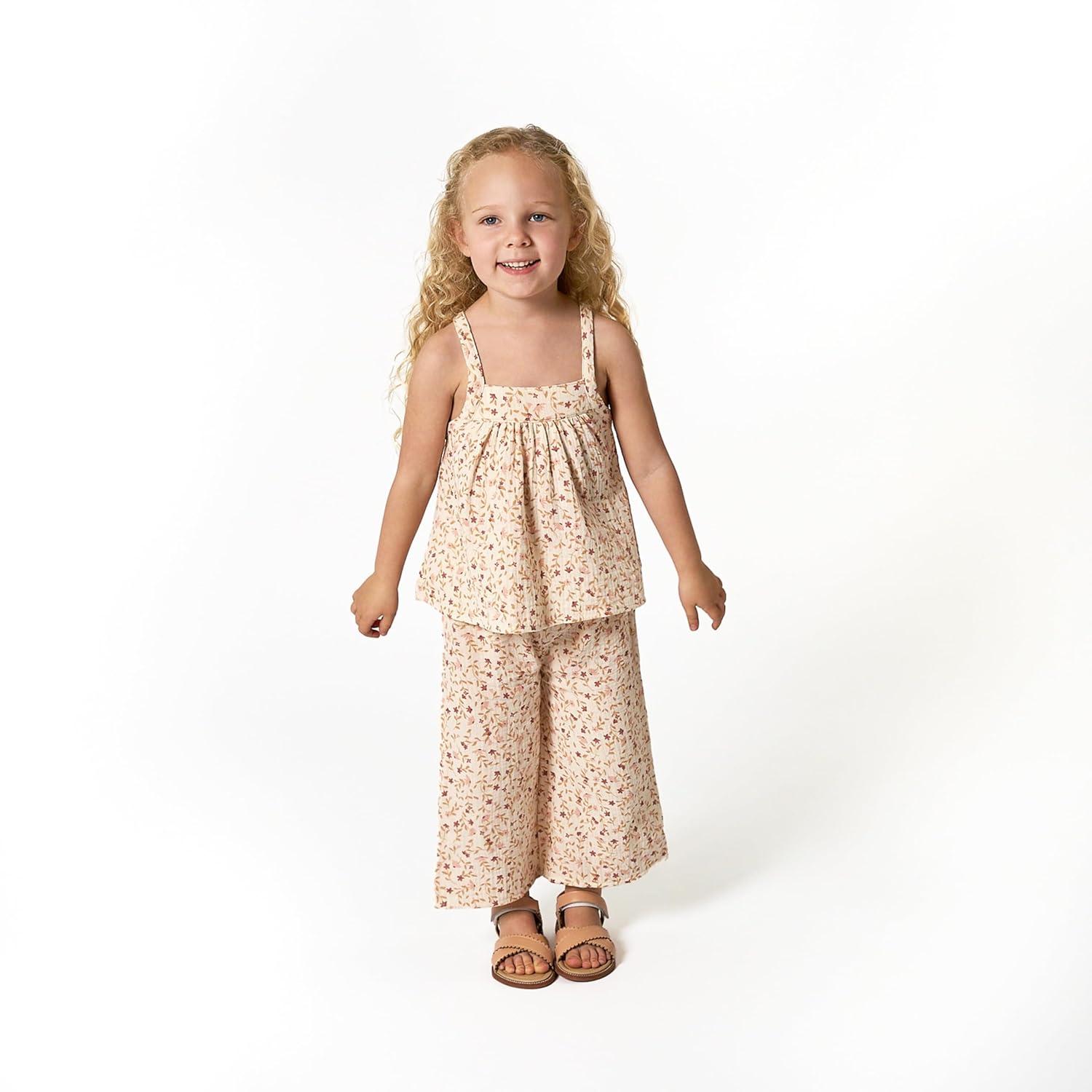 Modern Moments™ by Gerber Mommy & Me Toddler and Adult 2-Piece Top and Cropped Pants Set, Beige Vine Floral, X-Large