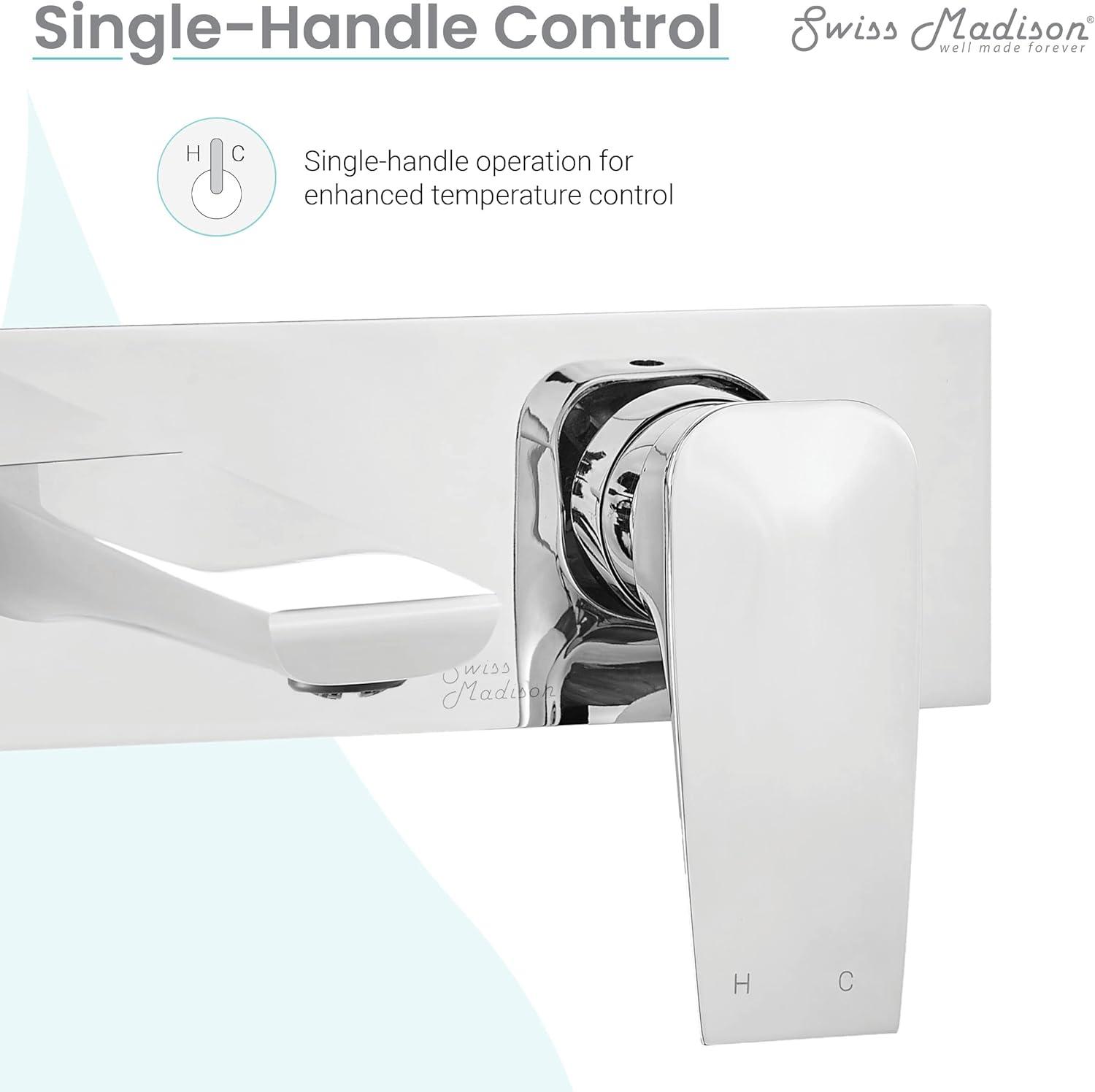 Monaco Single-Handle, Wall-Mount, Bathroom Faucet