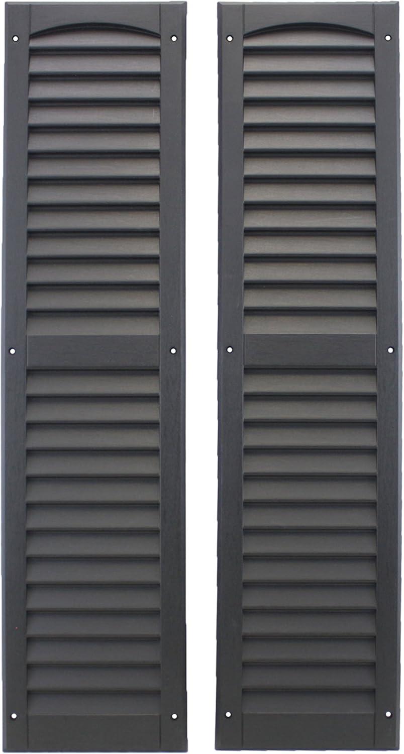 Shed Windows and More, Louvered Shed Shutter or Playhouse Shutter Black 9" X 36" Sold by The Pair