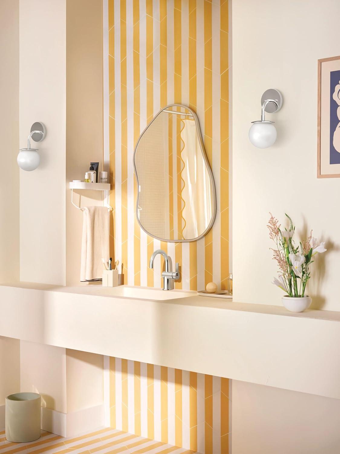 Cia Single Hole Bathroom Faucet, Modern One Handle Bathroom Sink Faucet with Drain Assembly