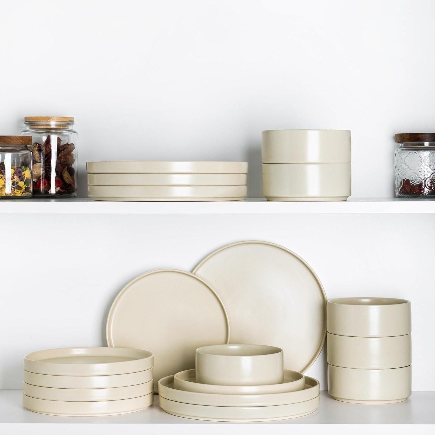 Earth & Clay Amber 12-Piece Dinnerware Set Stoneware