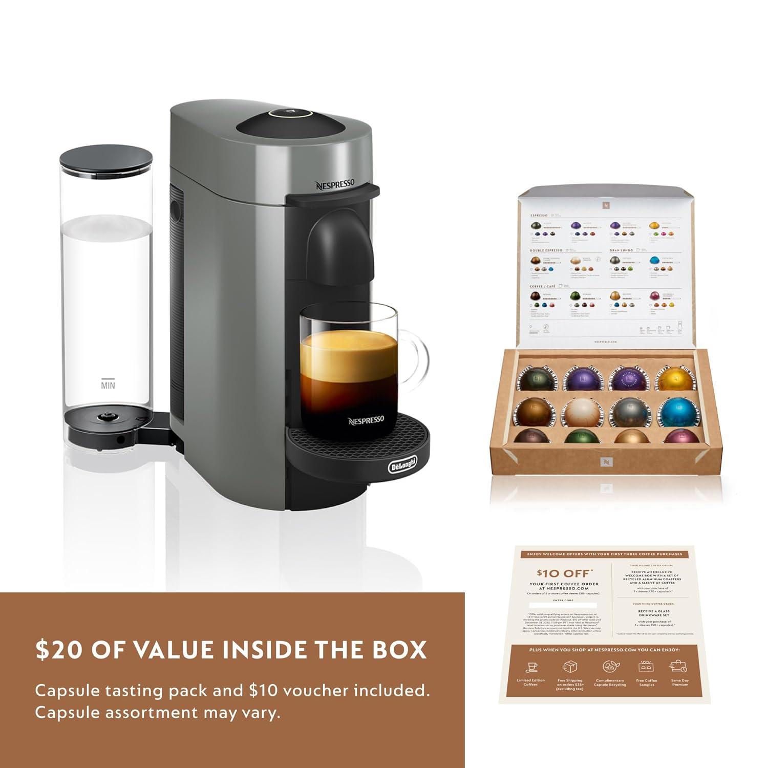 Nespresso ® by De'Longhi ® Grey VertuoPlus Coffee and Espresso Machine