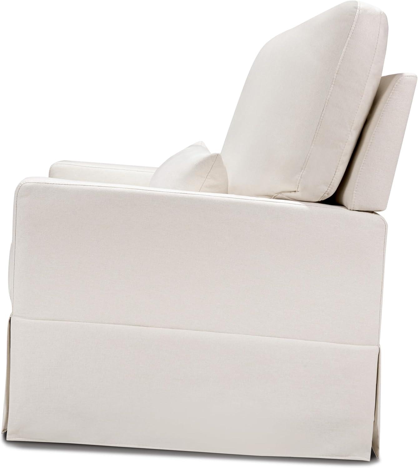 Crawford Pillowback Chair and a Half Upholstered Swivel Glider