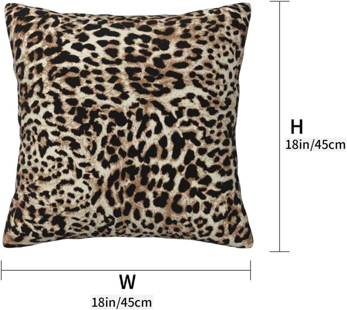 LALILO Throw Pillow Covers Trendy Leopard Wild Animal Cheetah Skin Cushion Cover 18" x 18", 2 Pack