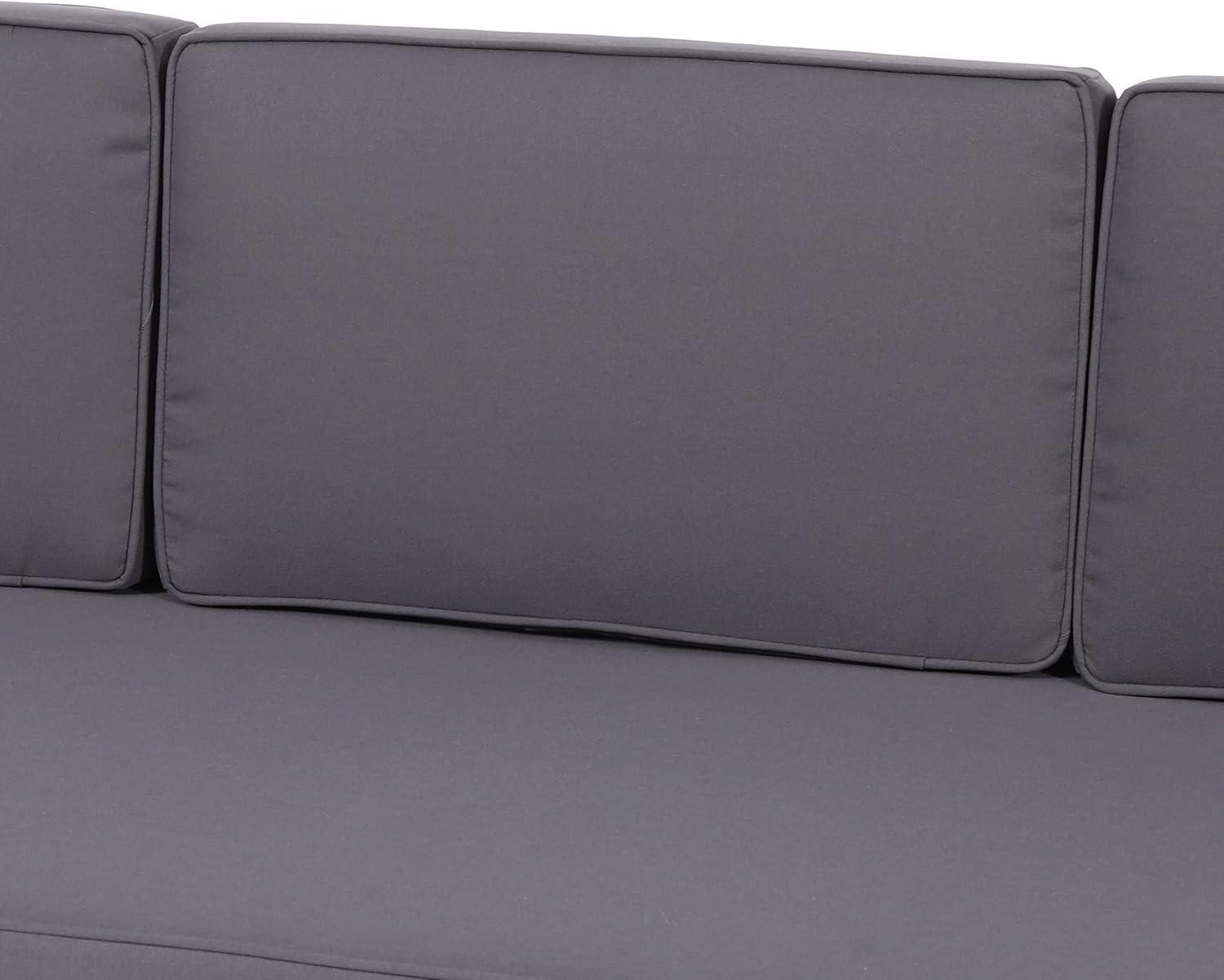 Aston Outdoor Mid-Century Modern Acacia Wood Sofa with Water-Resistant Cushions - Christopher Knight Home