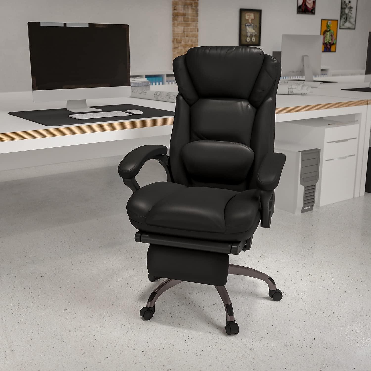 Executive High-Back Black LeatherSoft Swivel Office Chair