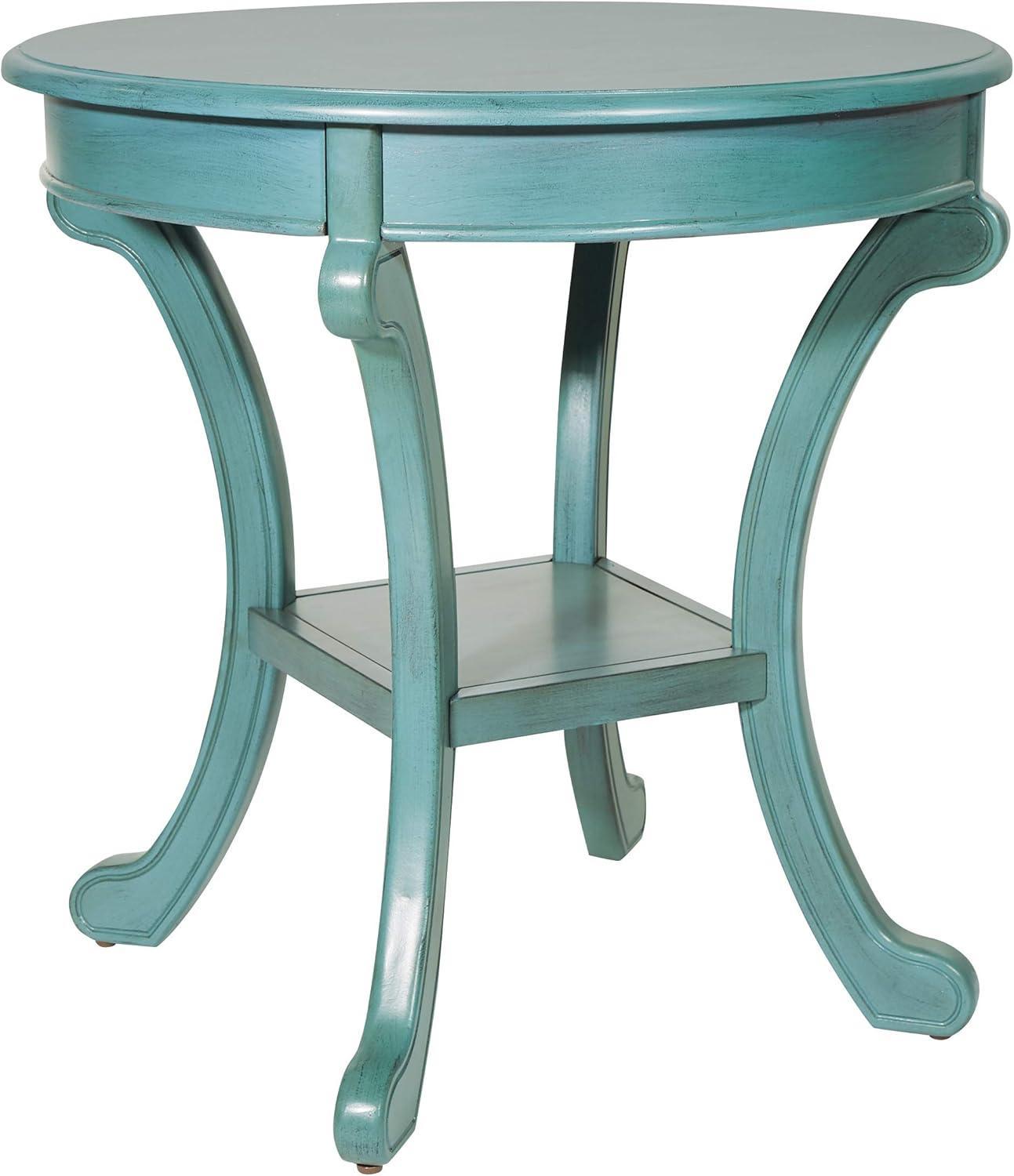 Vermont Accent Table in Antique Black Wood Finish