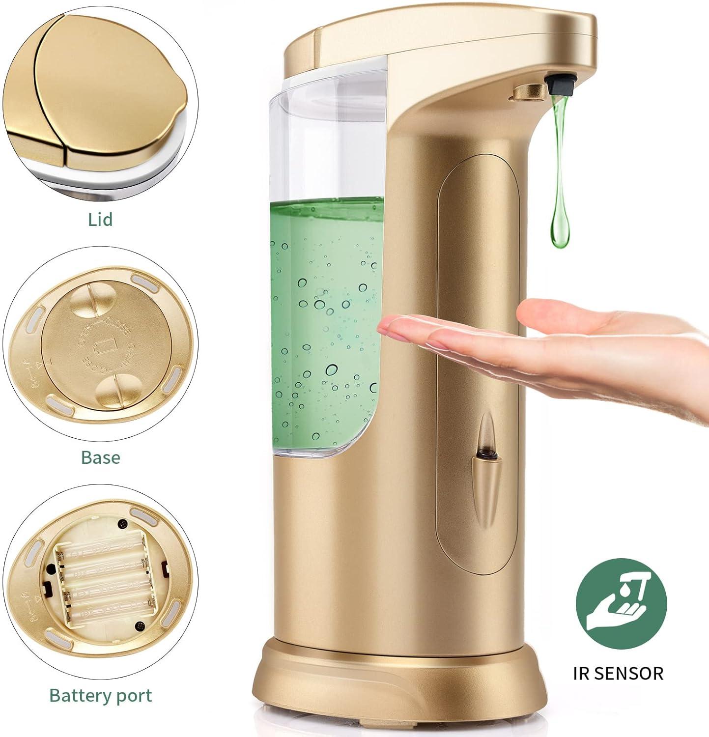 Automatic Soap Dispenser Touchless Sensor - Electric Liquid Soap Dispenser Hand Free with Adjustable Volume Switches for Kitchen Bathroom Countertop Shower Hotel C45