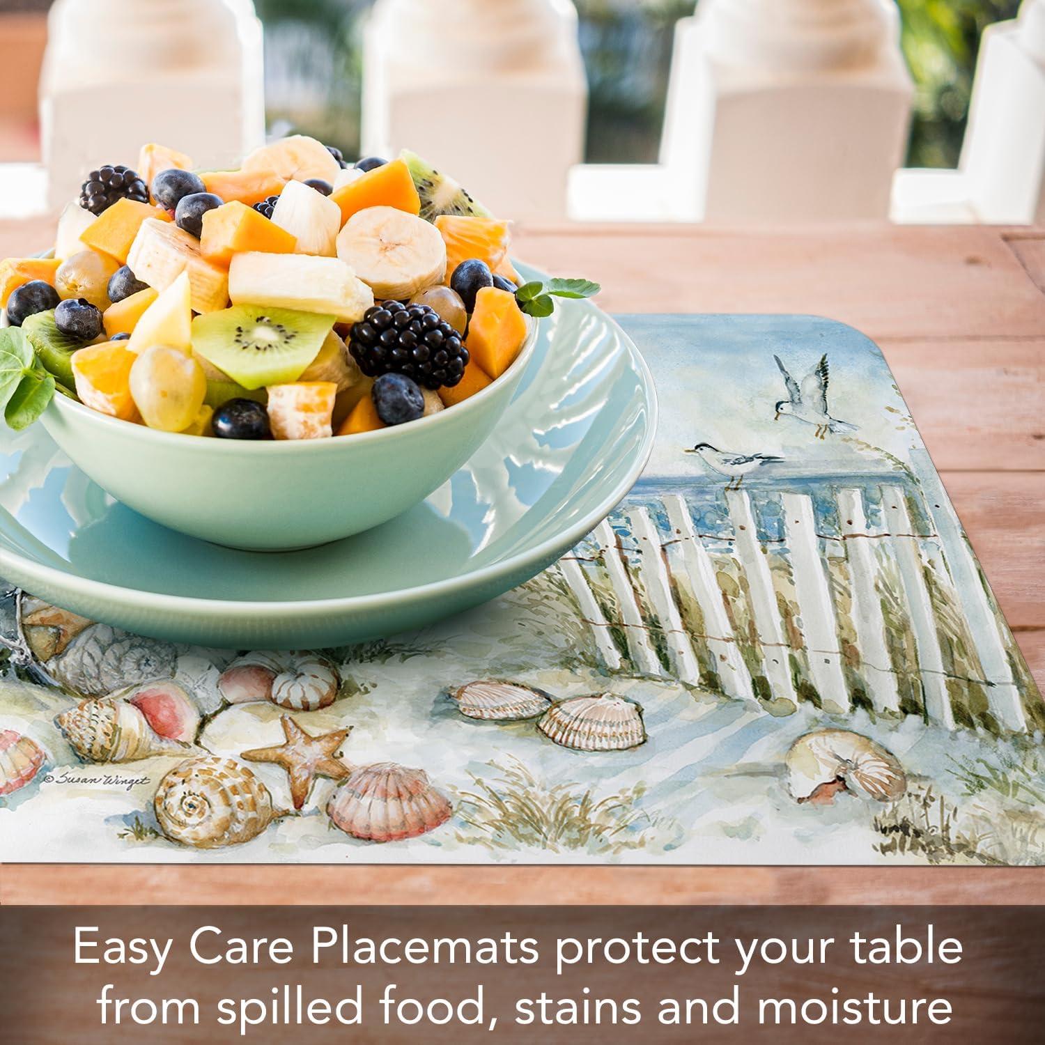 Coastal Sanctuary Reversible Rectangular Plastic Placemats