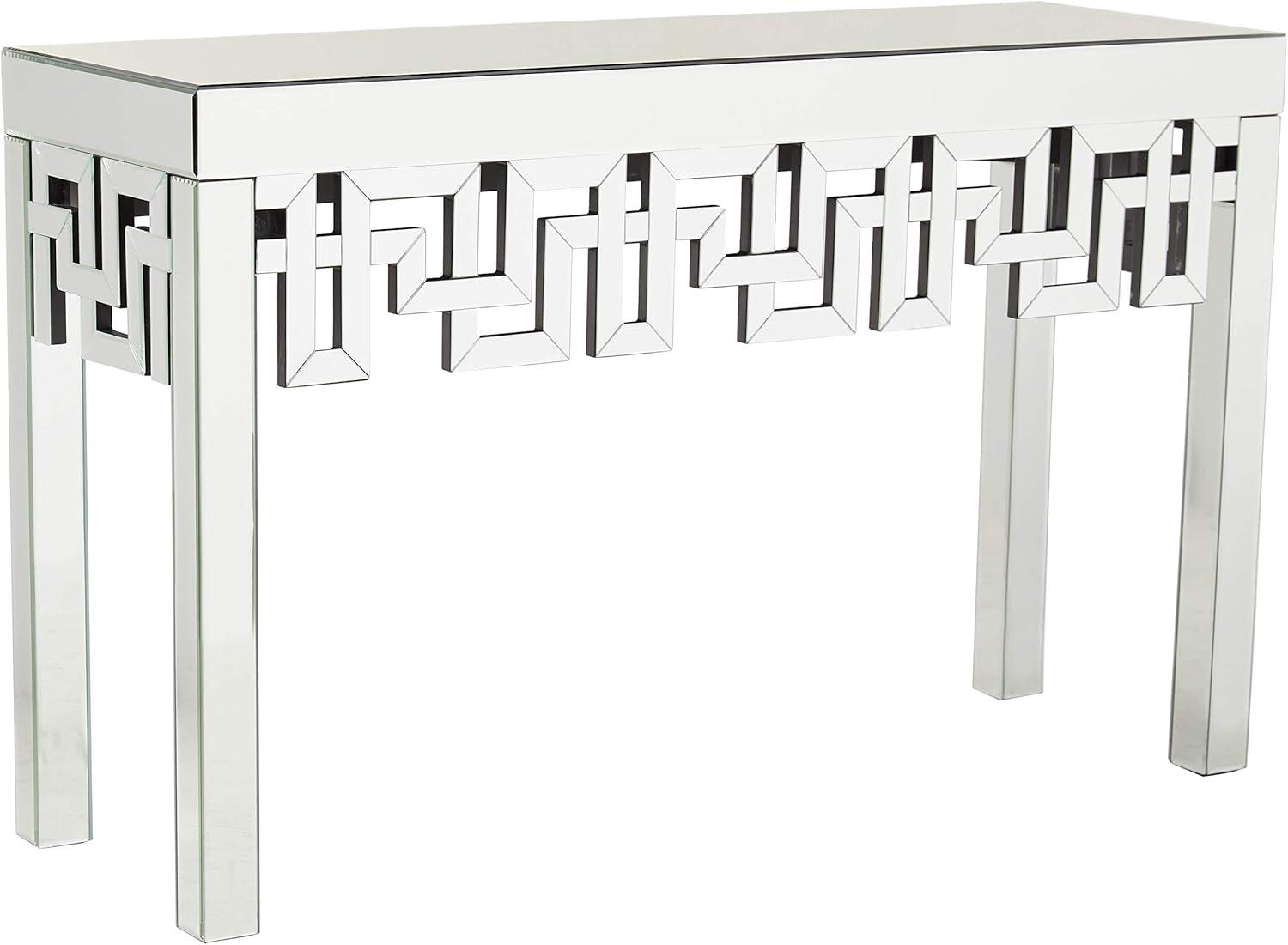 Meridian Furniture Aria Mirrored Geometric Designed Console Table