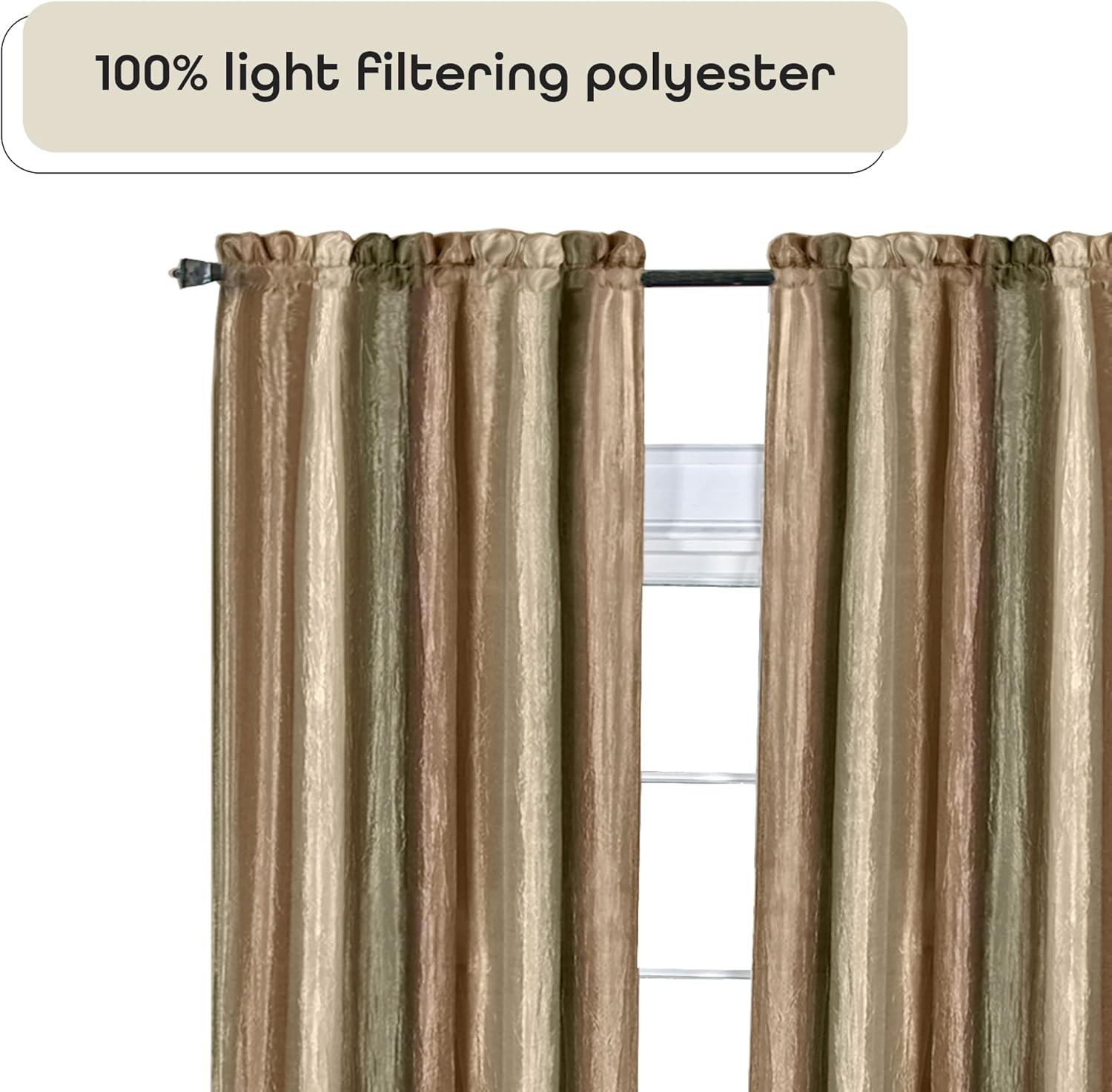 Earth Ombre Light Filtering Semi-Sheer Curtain Panel