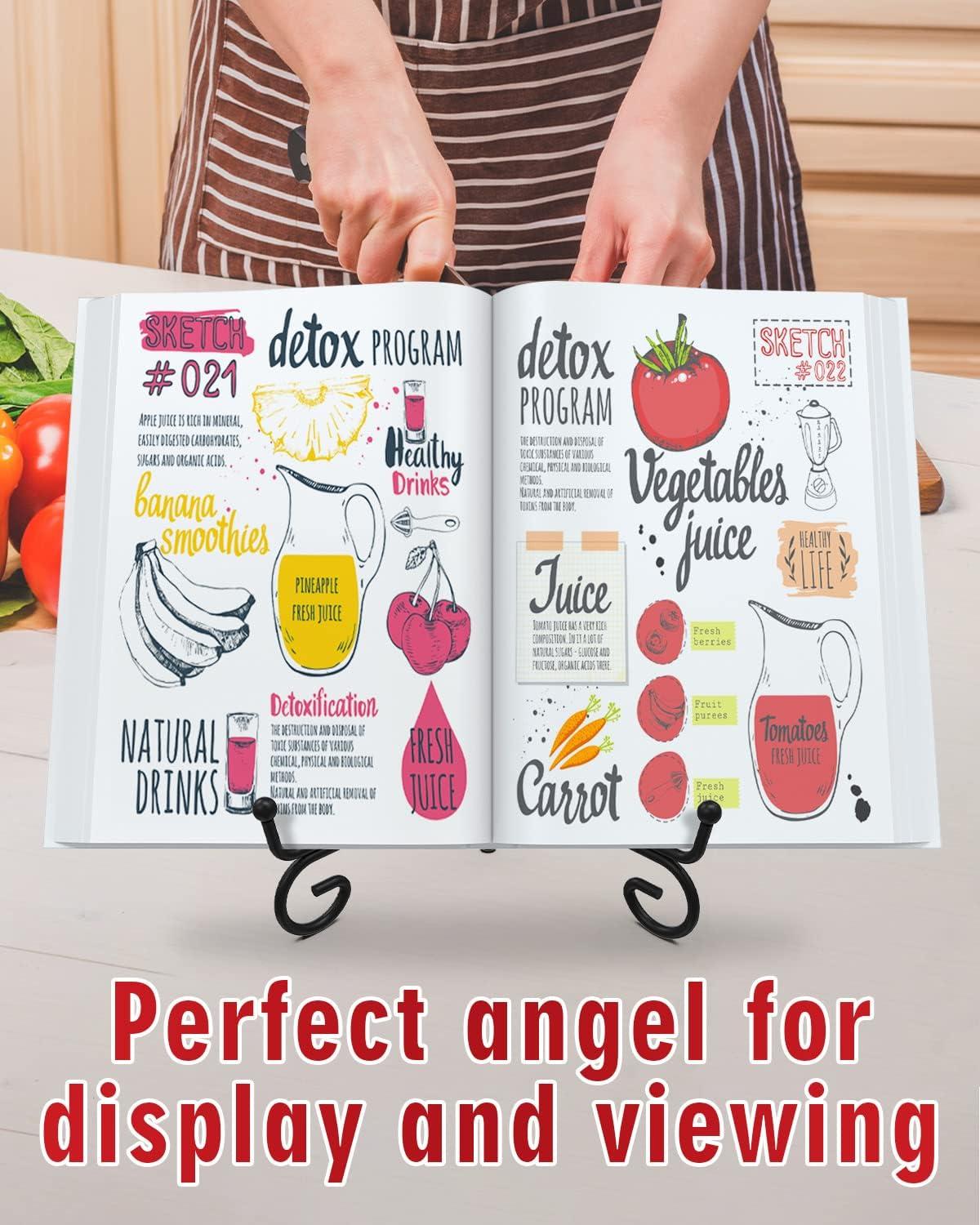 Iron Display Stand 10 Packs, 6 Inches Plate Stand Picture Stand Photo Stand for Display, Black Foldable Easel Stand Holder for Photo Frame, Artwork, Collection, Decorative Plate, Book, Office