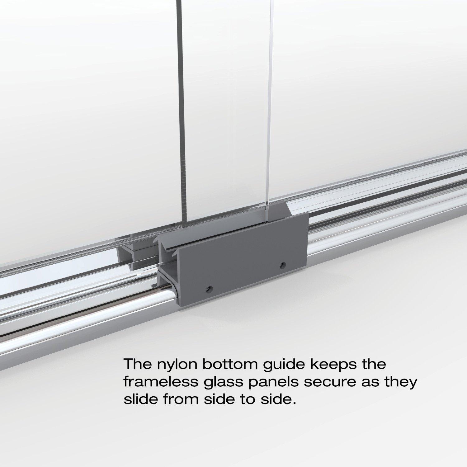 Basco Classic 56" W x 57" H Bypass Frameless Tub Door A0043-60RNSV