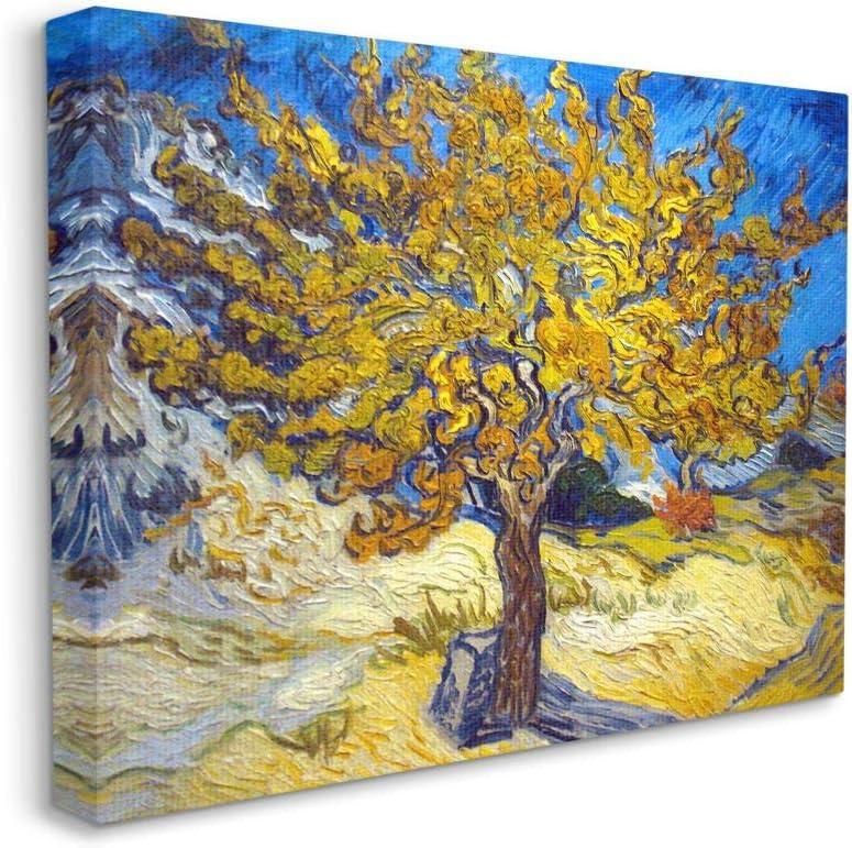 Stupell Industries " Golden Tree Blue Yellow Van Gogh Classical " by Vincent Van Gogh