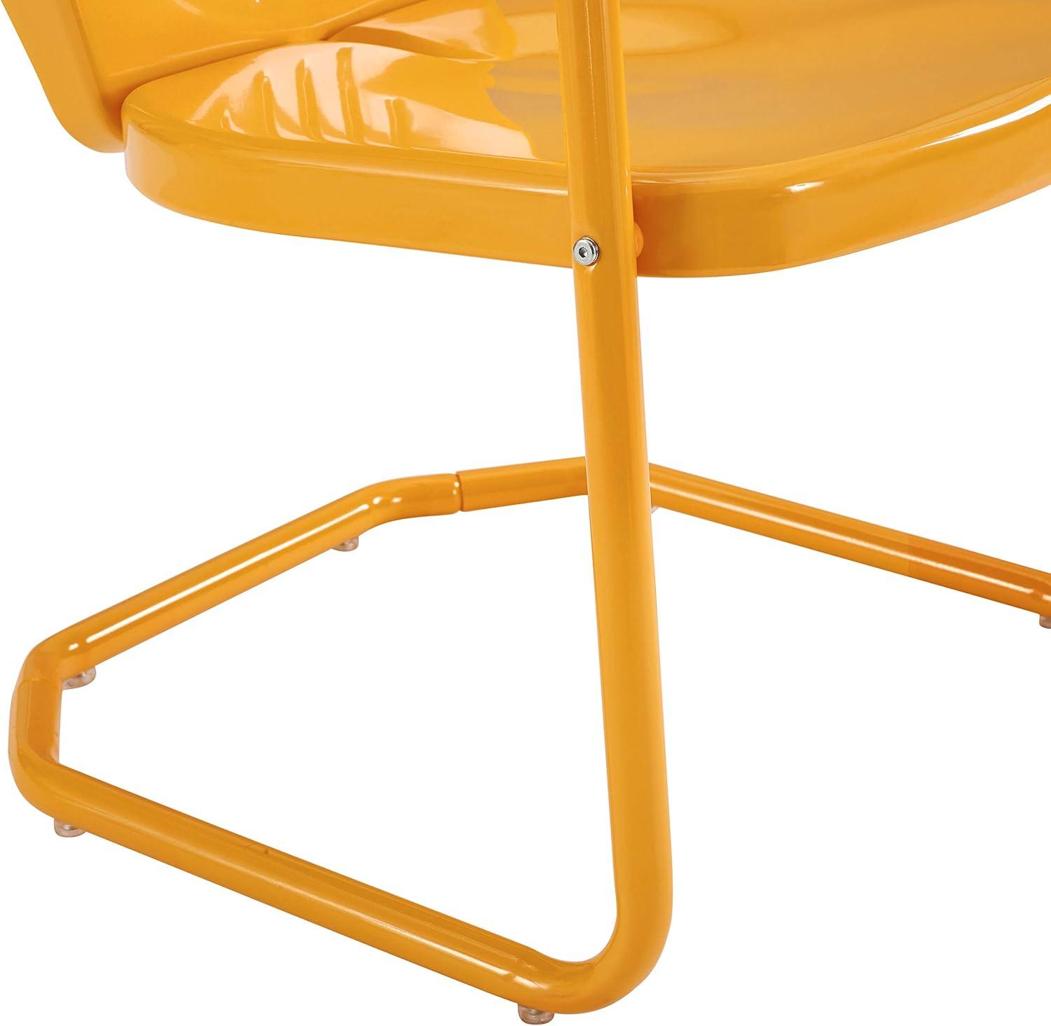 Tangerine Metal Outdoor Lounge Chair