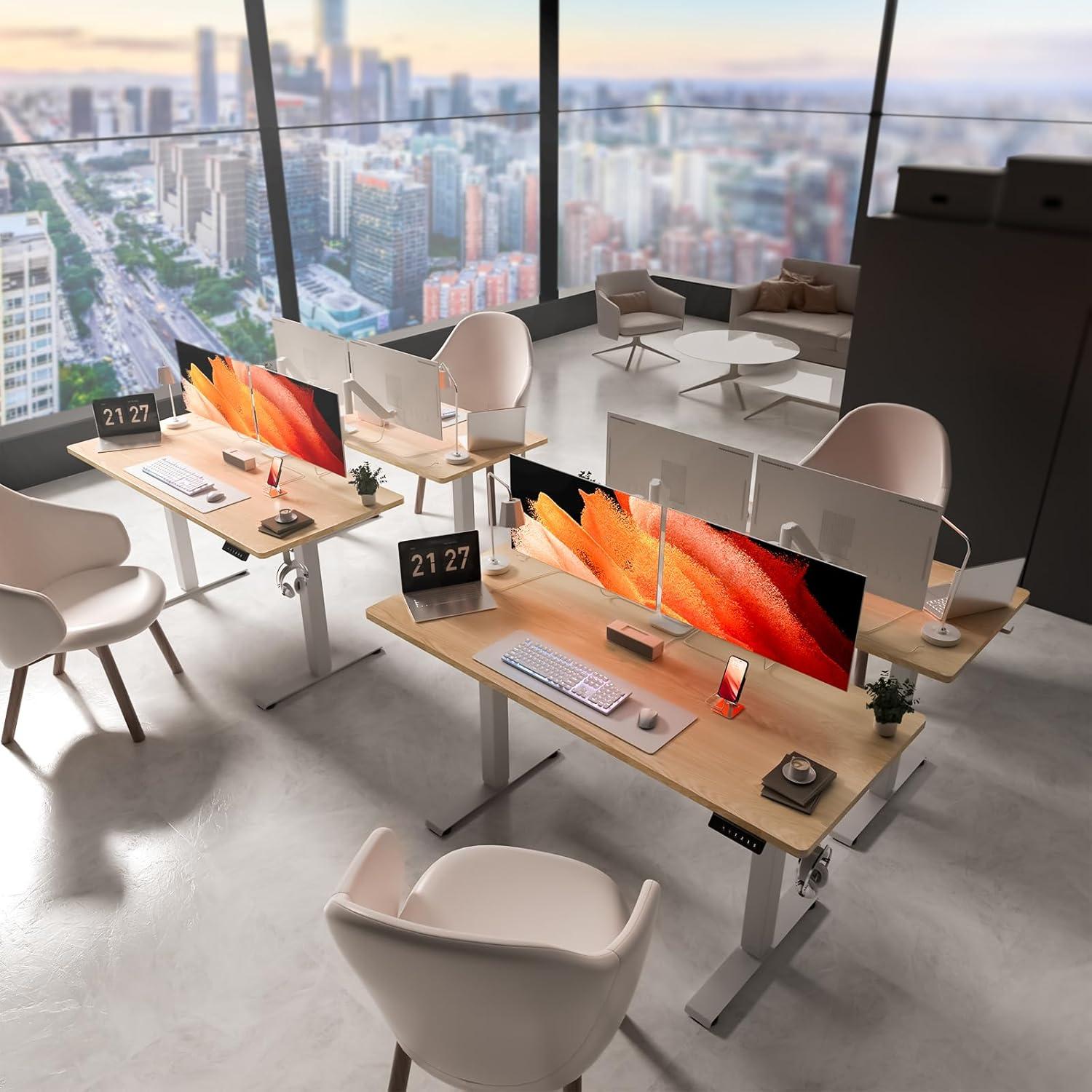 Vivo VIVO 55" x 24" Electric Sit Stand Desk, Height Adjustable Workstation (E155TB series)