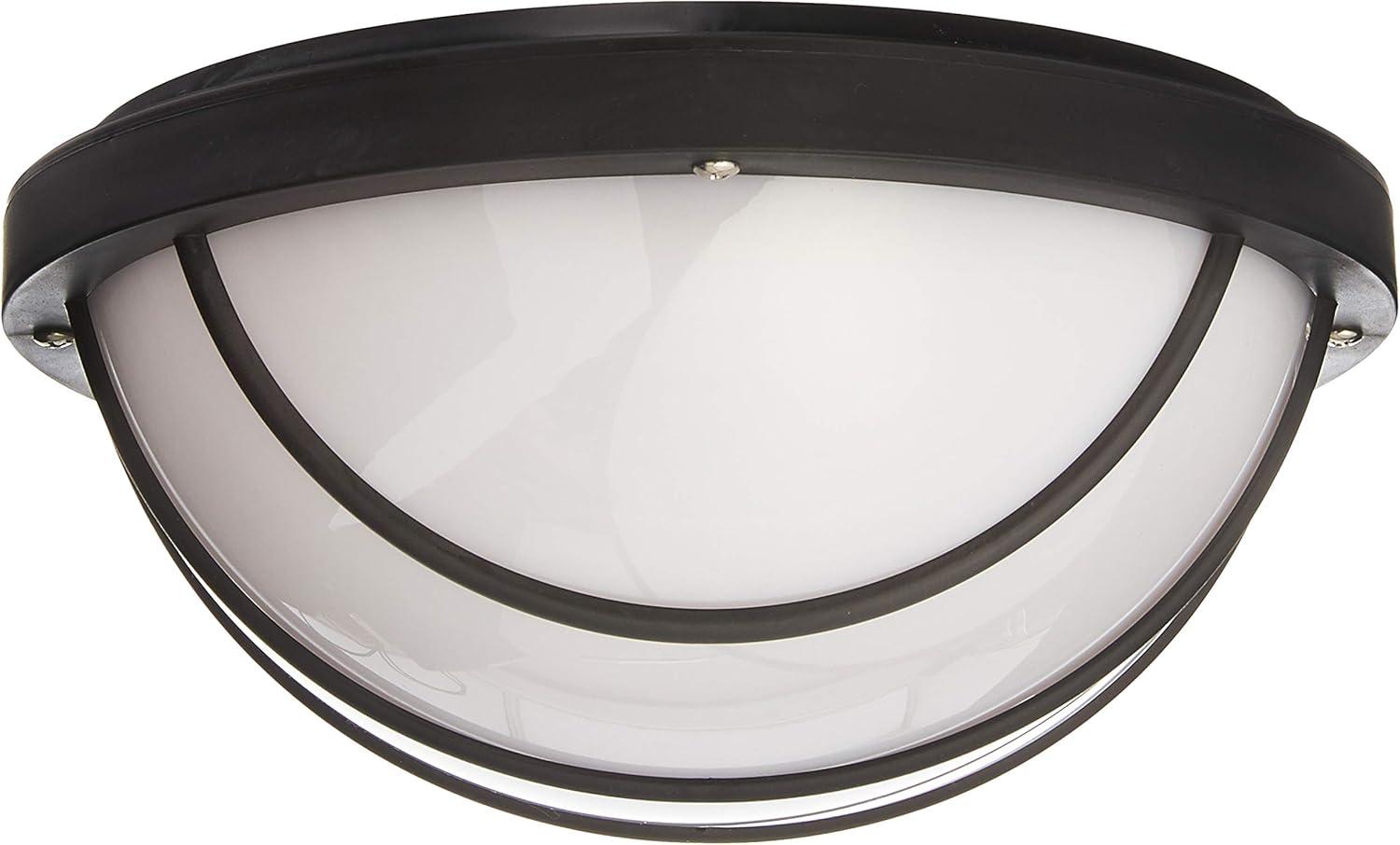 Modern 10" Black Poly Round Cage Outdoor Wall Light