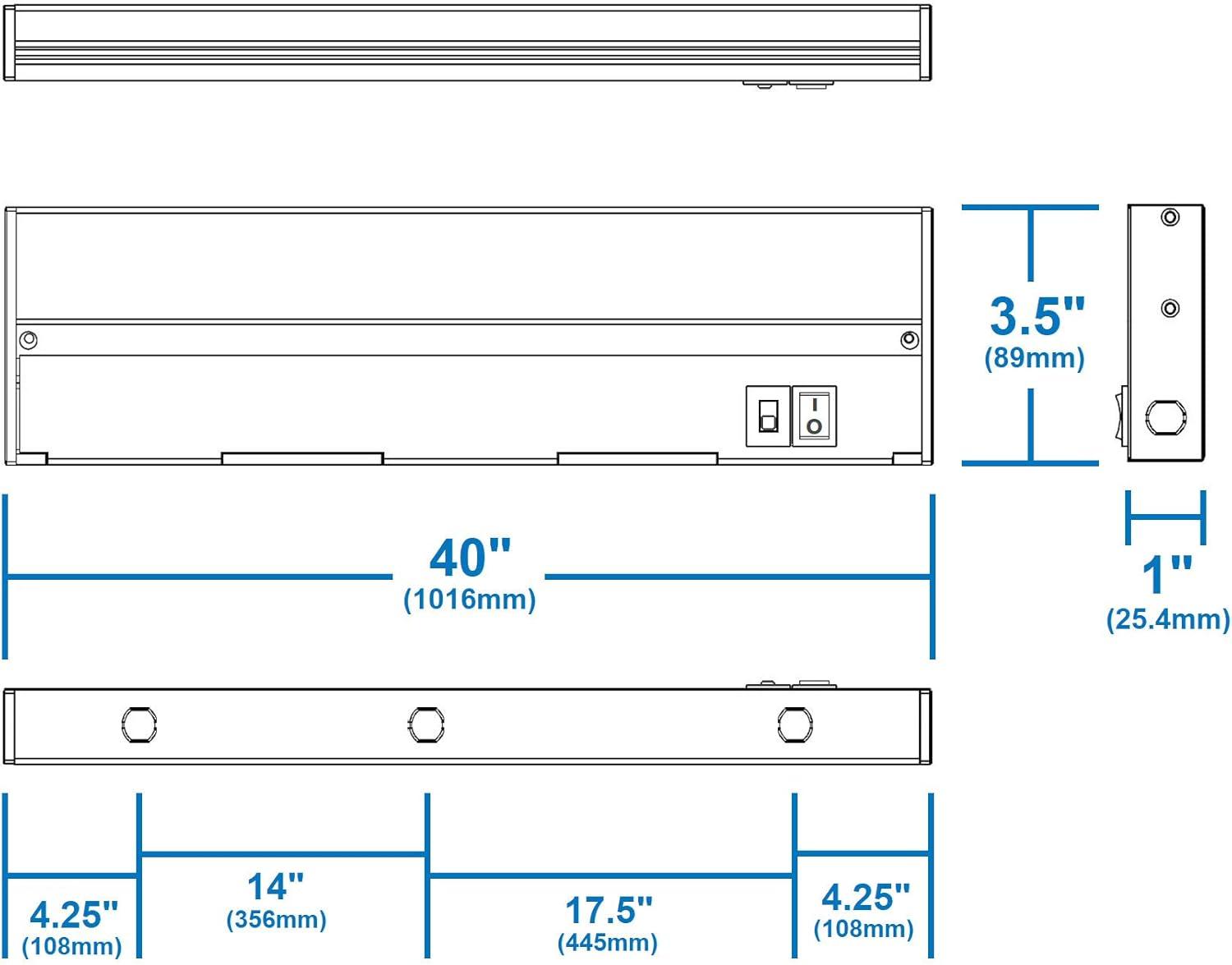 Nuc5 LED 40'' Under Cabinet Linkable Light Bar