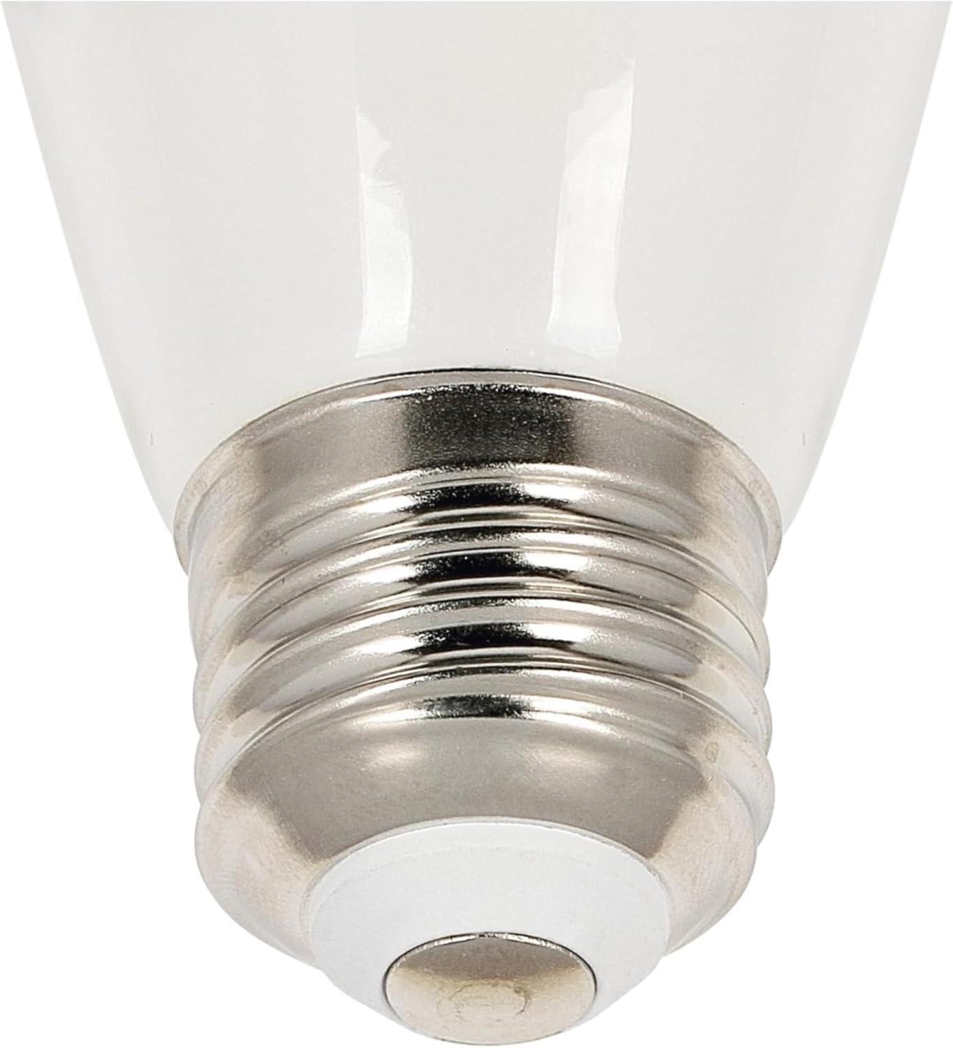 White Frosted LED S14 Medium Base Light Bulb