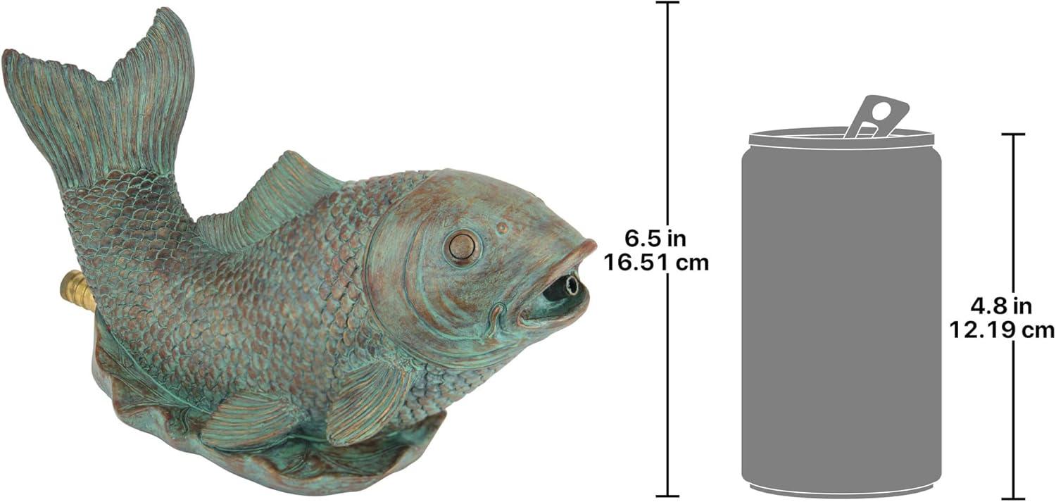 Design Toscano Japanese Koi Piped Spitter Statue