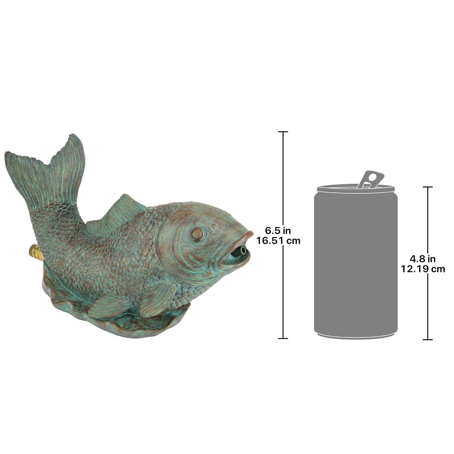 Design Toscano Japanese Koi Piped Spitter Statue