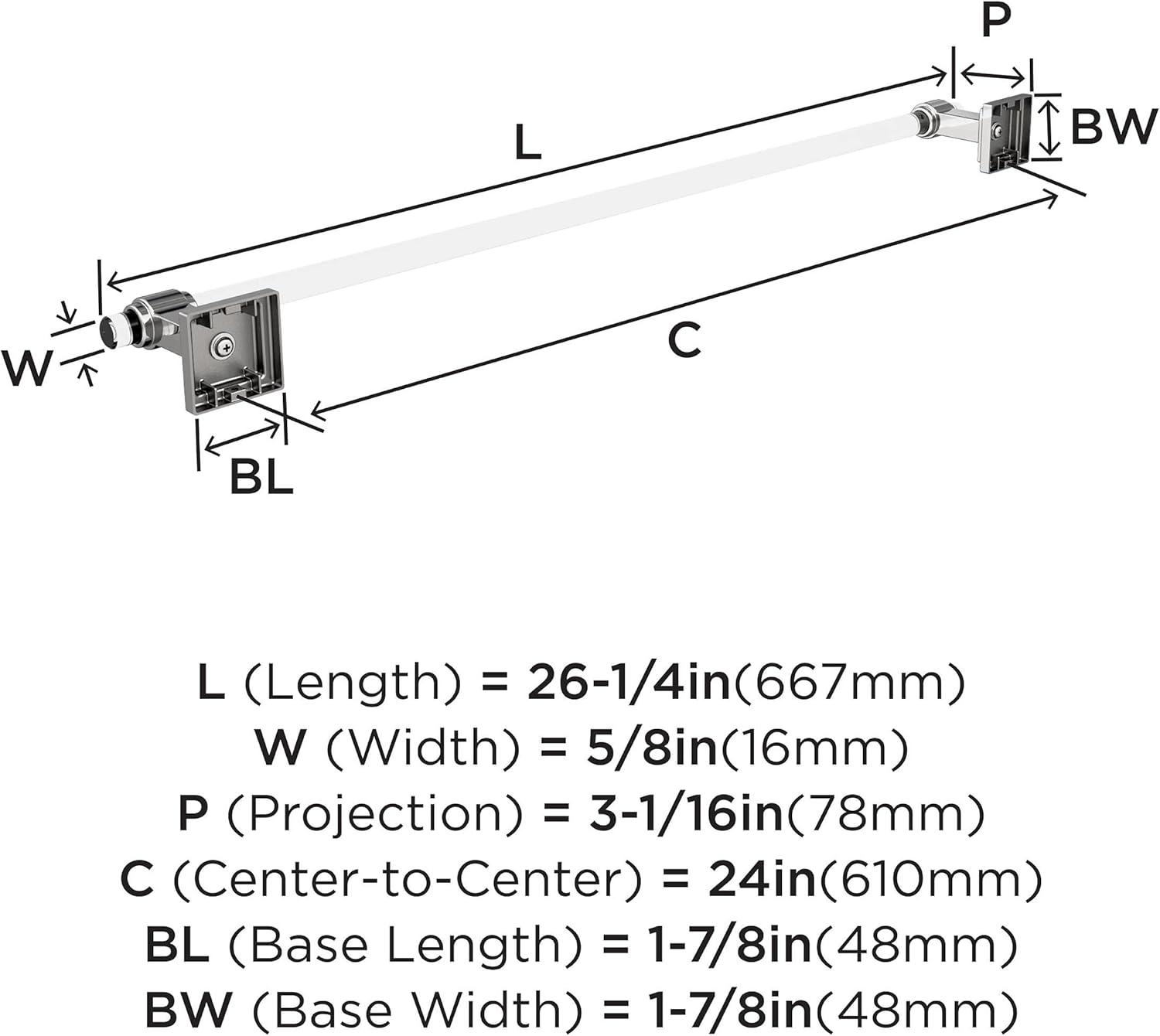 Amerock Glacio Wall Mounted Towel Bar