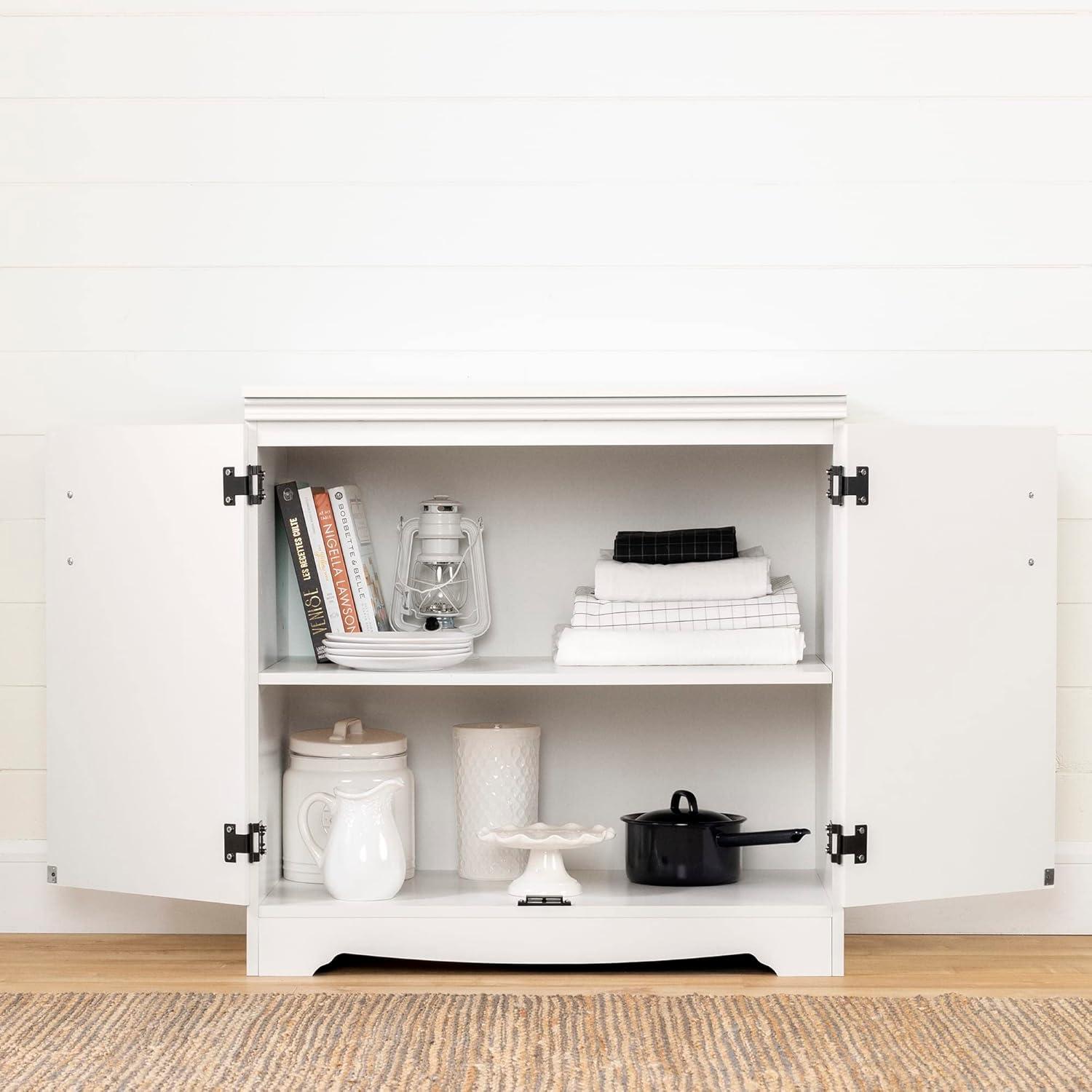 Farnel 2 Door Storage Cabinet Pure White - South Shore