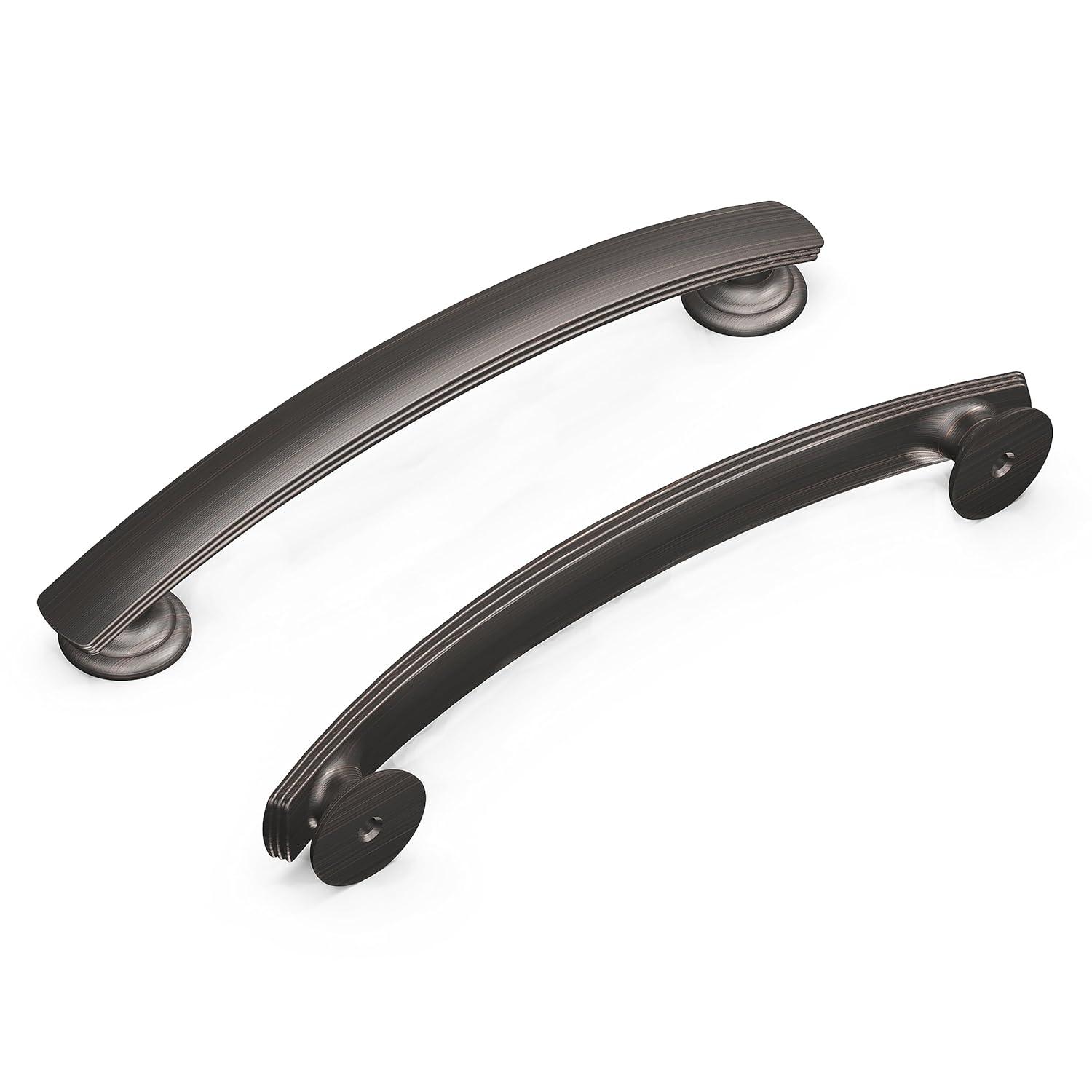 Hickory Hardware American Diner Kitchen Cabinet Handles, Solid Core Drawer Pulls for Cabinet Doors, 5-1/16" (128mm) (Set of 10)