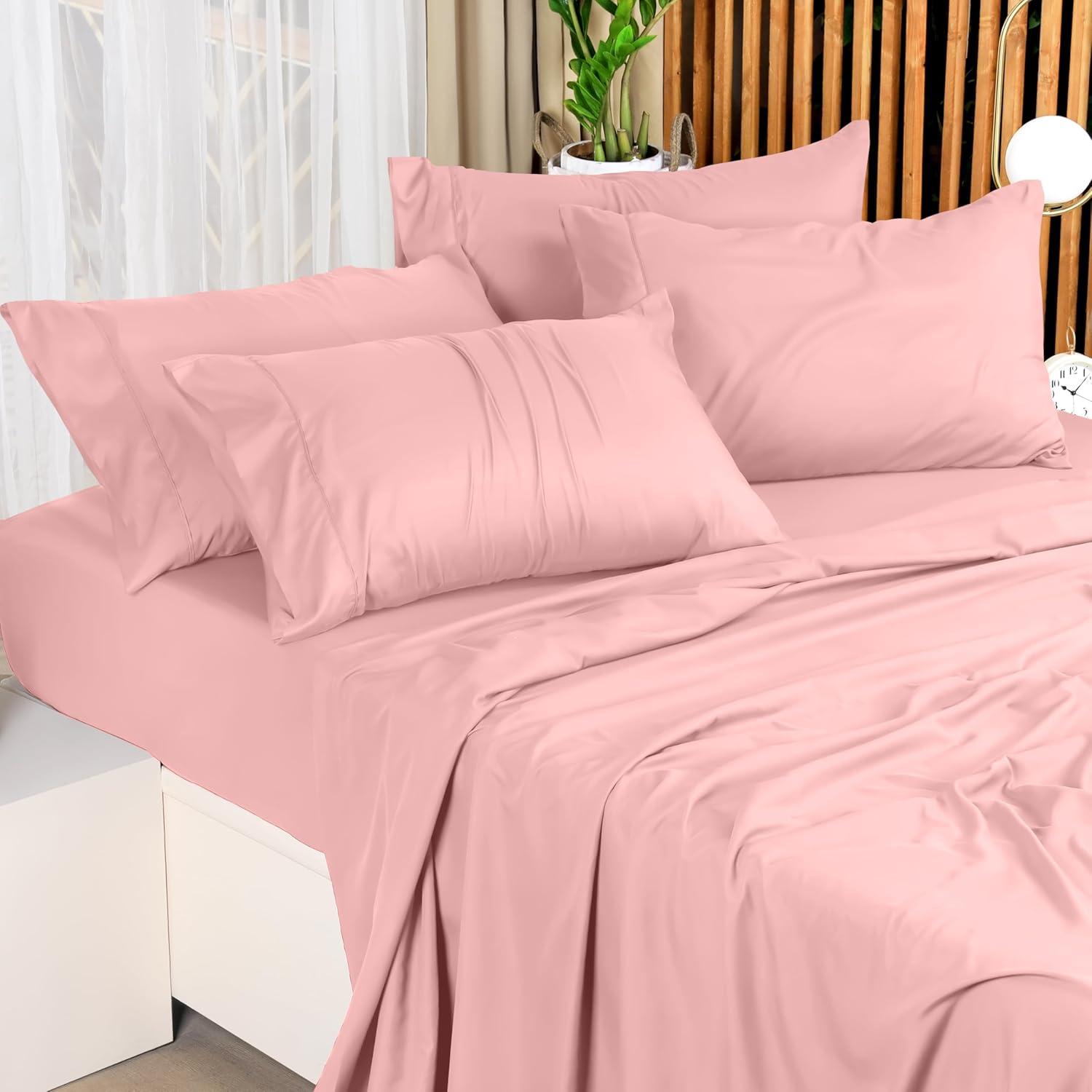 Pink Queen Solid Microfiber 4-Piece Sheet Set