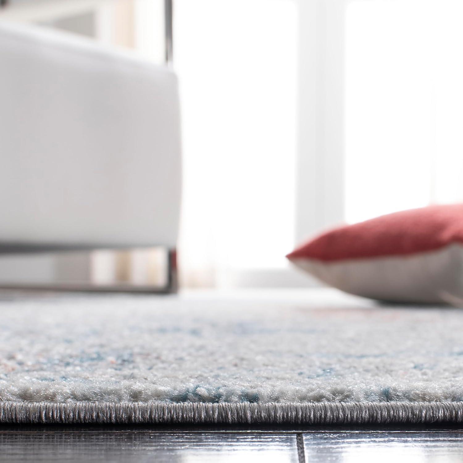 Tulum TUL209 Power Loomed Indoor Area Rug - Light Blue/Ivory - 5'3"x7'6" - Safavieh