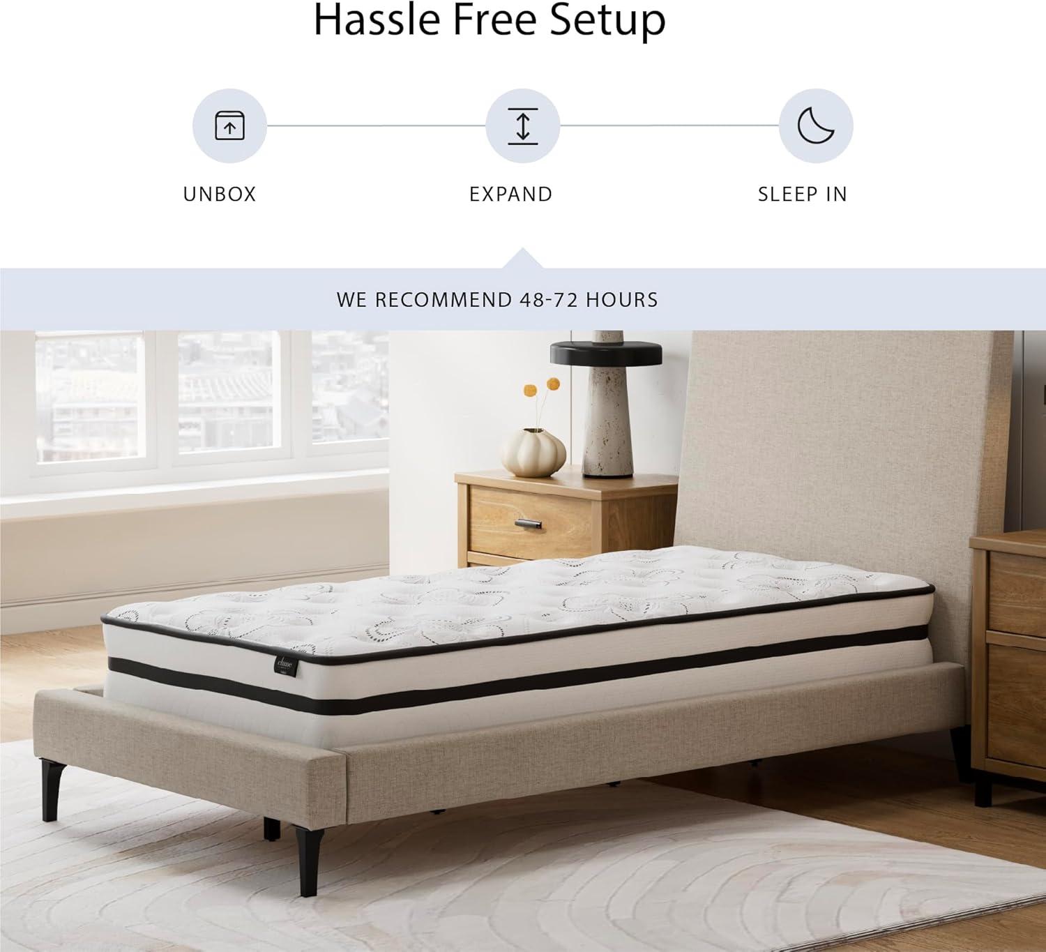 Signature Design by Ashley Signature Design By Ashley Chime 10 Inch Hybrid Twin Mattress In A Box White
