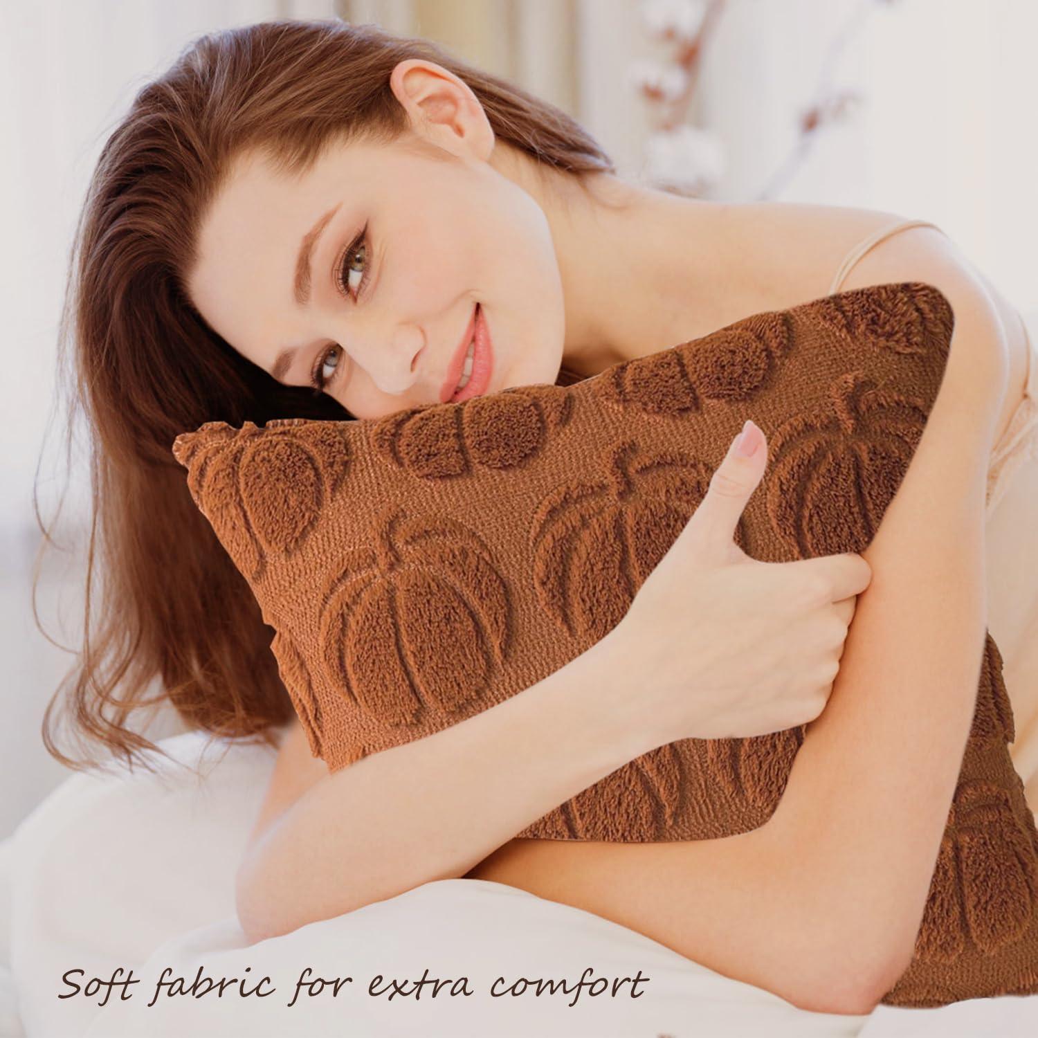 Clearance Deals!Crcmjuhgsa Pillow Case 2pc Pumpkin Fall Decorative Throw Pillow Covers 18"x18" Soft Faux Pillow Covers For Autumn Plush Pillow Cases For Farmhouse Halloween Decor