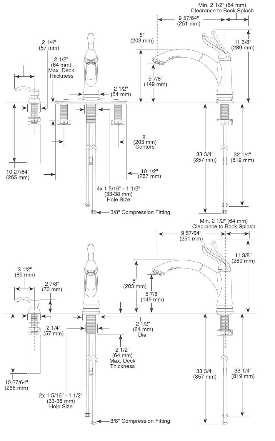 Linden Pull Out Sprayer Kitchen Sink Faucet, Single Handle Kitchen Faucet