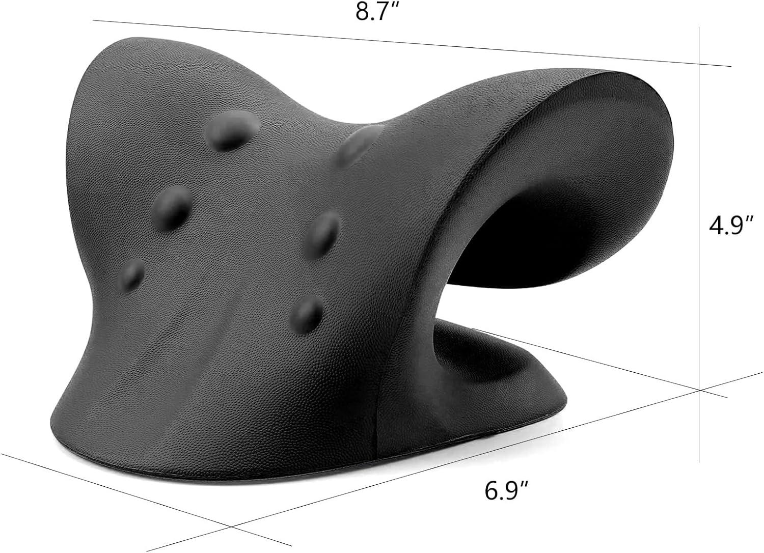 ParkistStar Cervical Traction Neck Pillow for Pain Relief and Spinal Alignment - Chiropractic Shoulder and Neck Stretcher with Relaxing Benefits