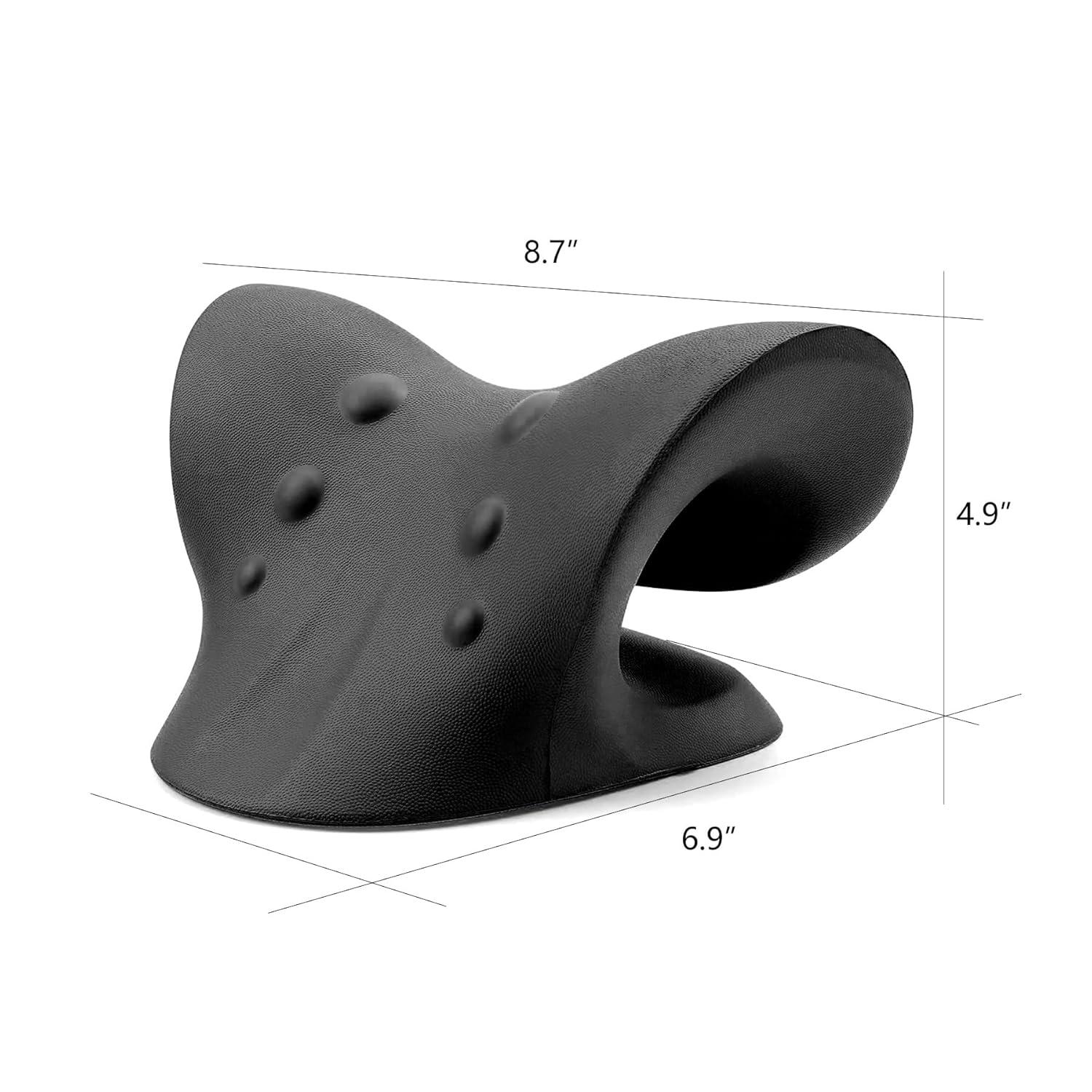 ParkistStar Almohada de Cuello de Tracción Cervical para Aliviar el Dolor y Alineación de la Columna: Camilla Quiropráctica para el Hombro y el Cuello con Beneficios Relajantes