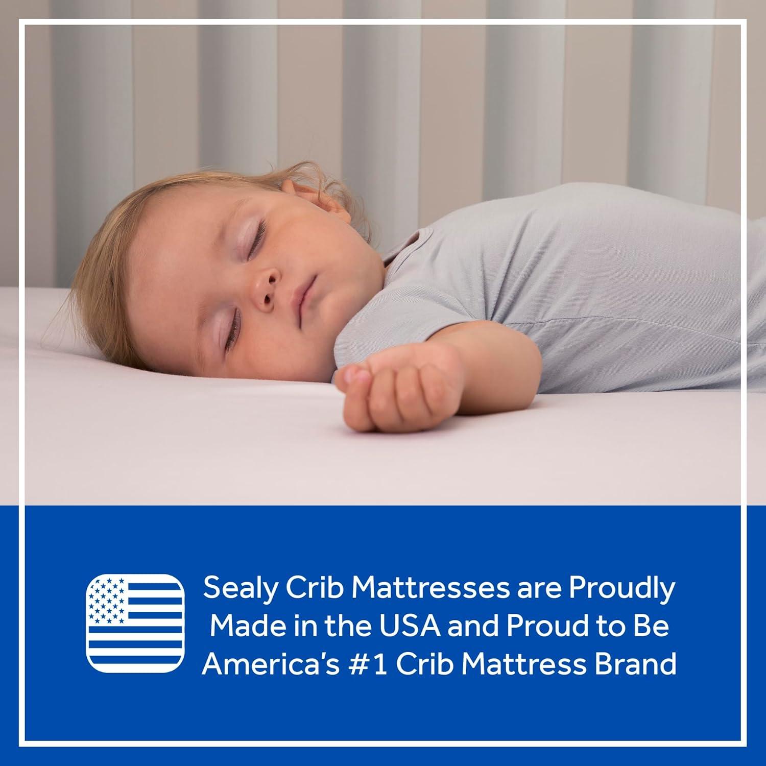 Sealy Mini Antibacterial Crib Mattress - 38"x24"