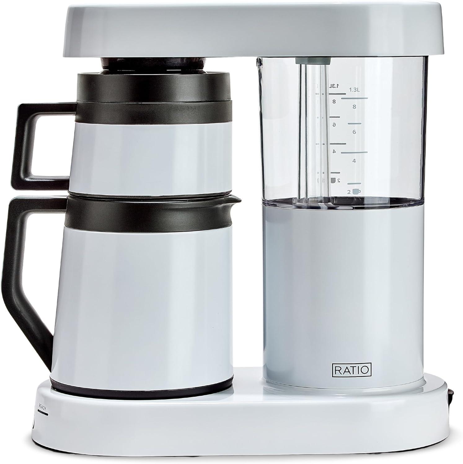 White Stainless Steel Simulated Pour-Over Coffee Maker