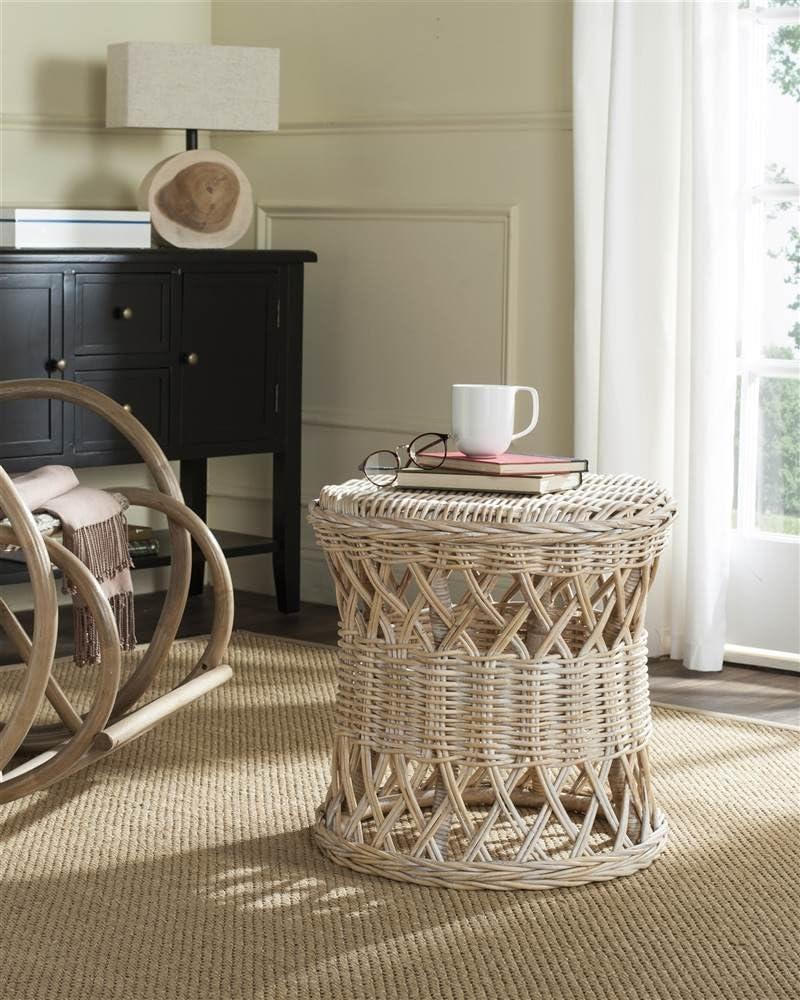 Desta Wicker Round Table - Natural - Safavieh.