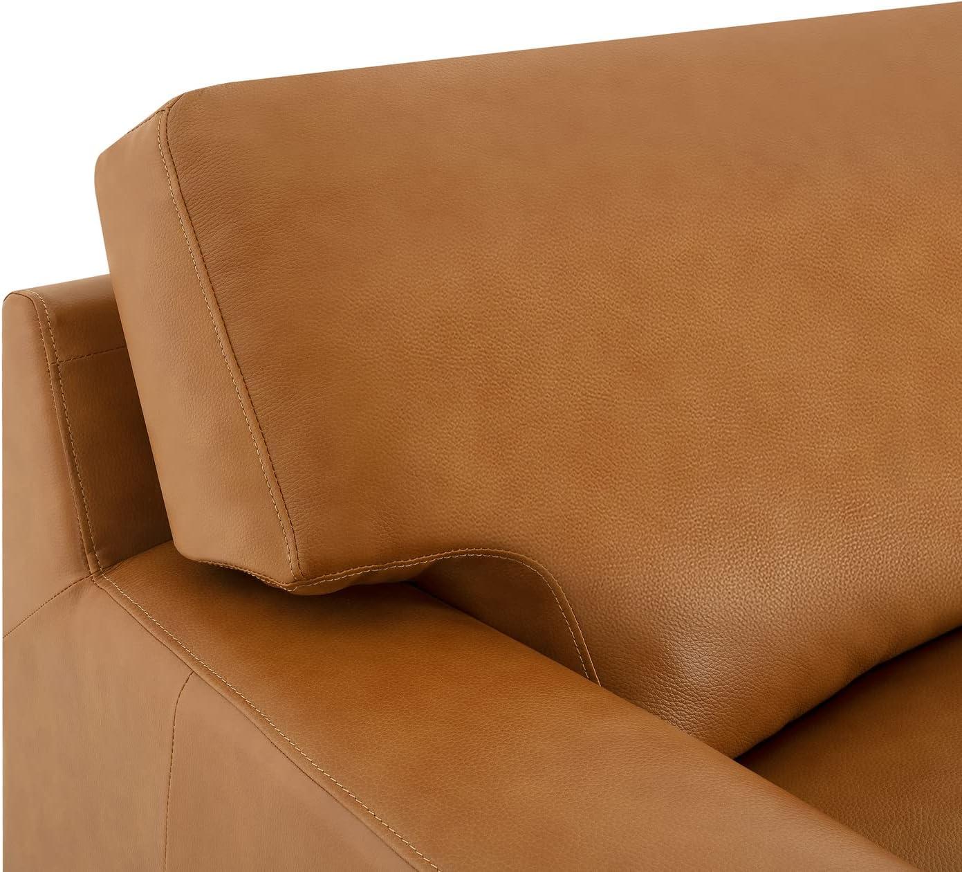 Naomi Home Genuine Sofa Set-Color:Tan,Style:Loveseat