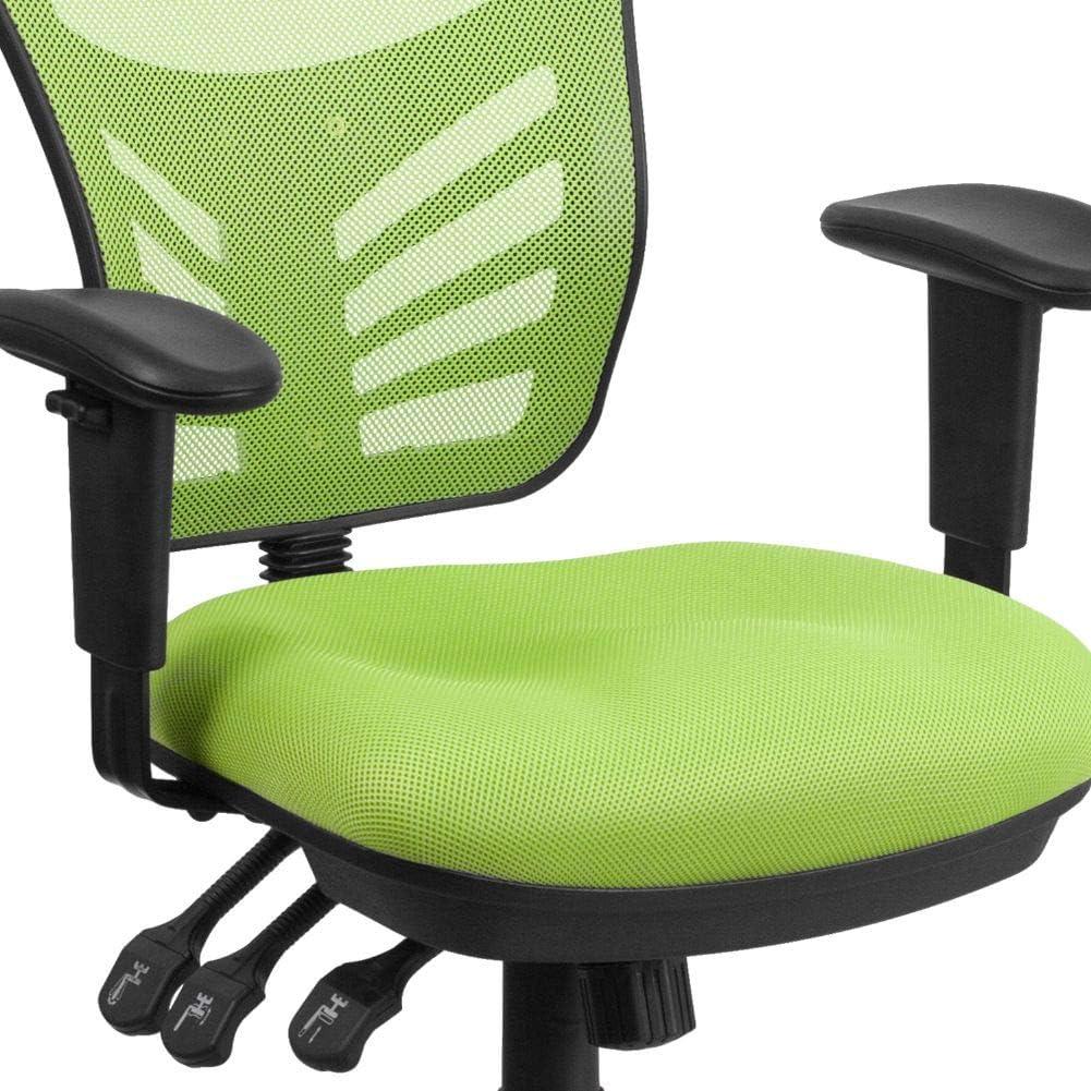 Flash Furniture Mid-Back Mesh Multifunction Executive Swivel Ergonomic Office Chair with Adjustable Arms