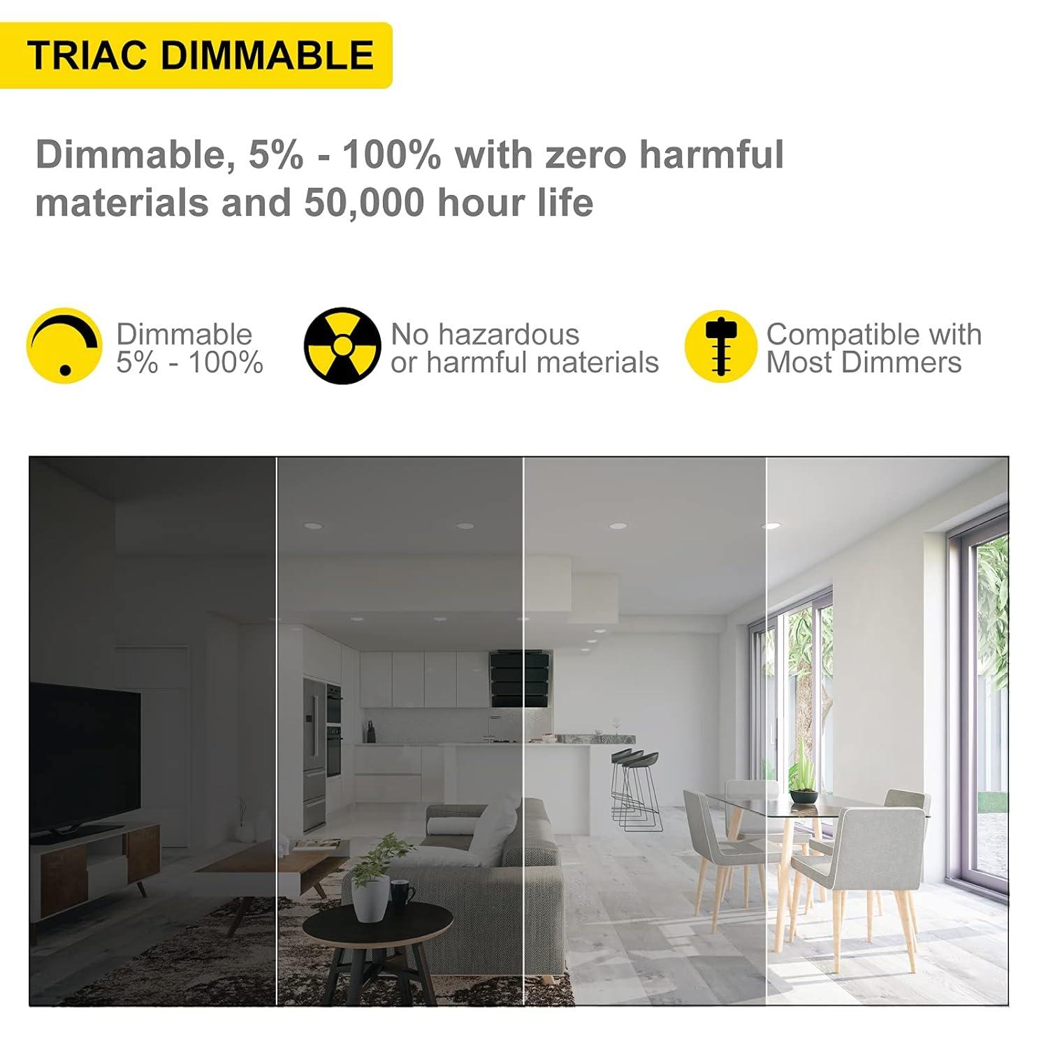 NuWatt 3'' Ultra Slim Selectable CCT New Construction LED Canless Recessed Wafer Light 12 Pack