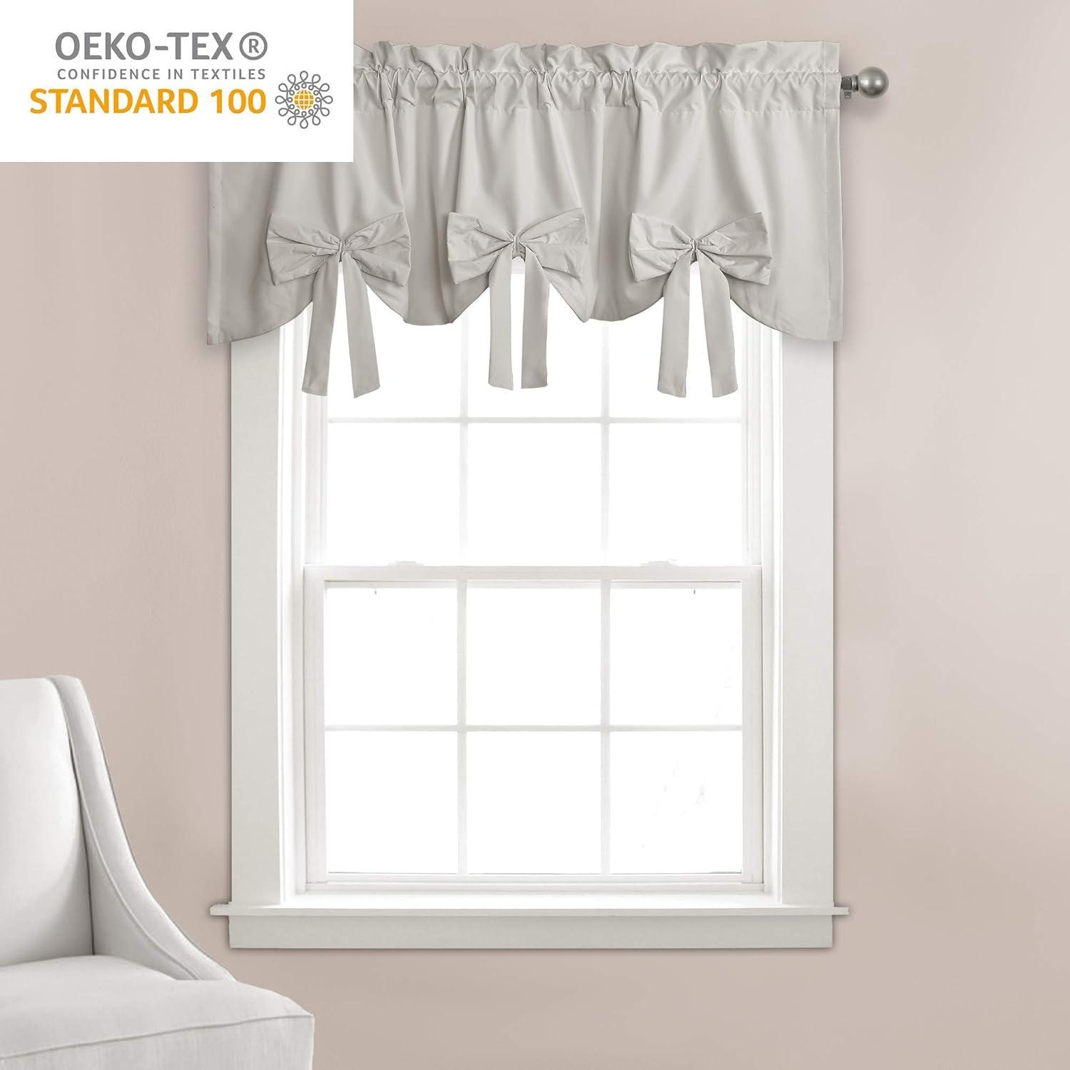 Lush Decor Melody Bow Scalloped 52'' W Window Valance