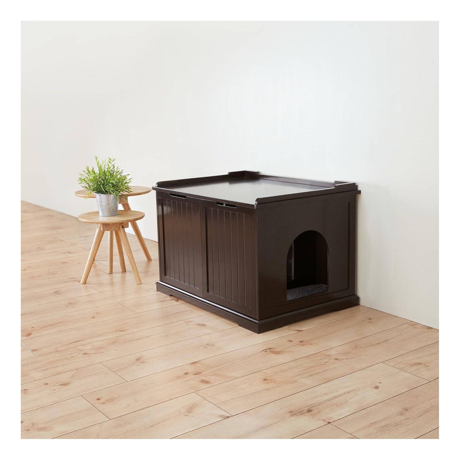 TRIXIE XL Furniture Style Litter Box Enclosure and Pet Home, Hidden Cat Litter Box