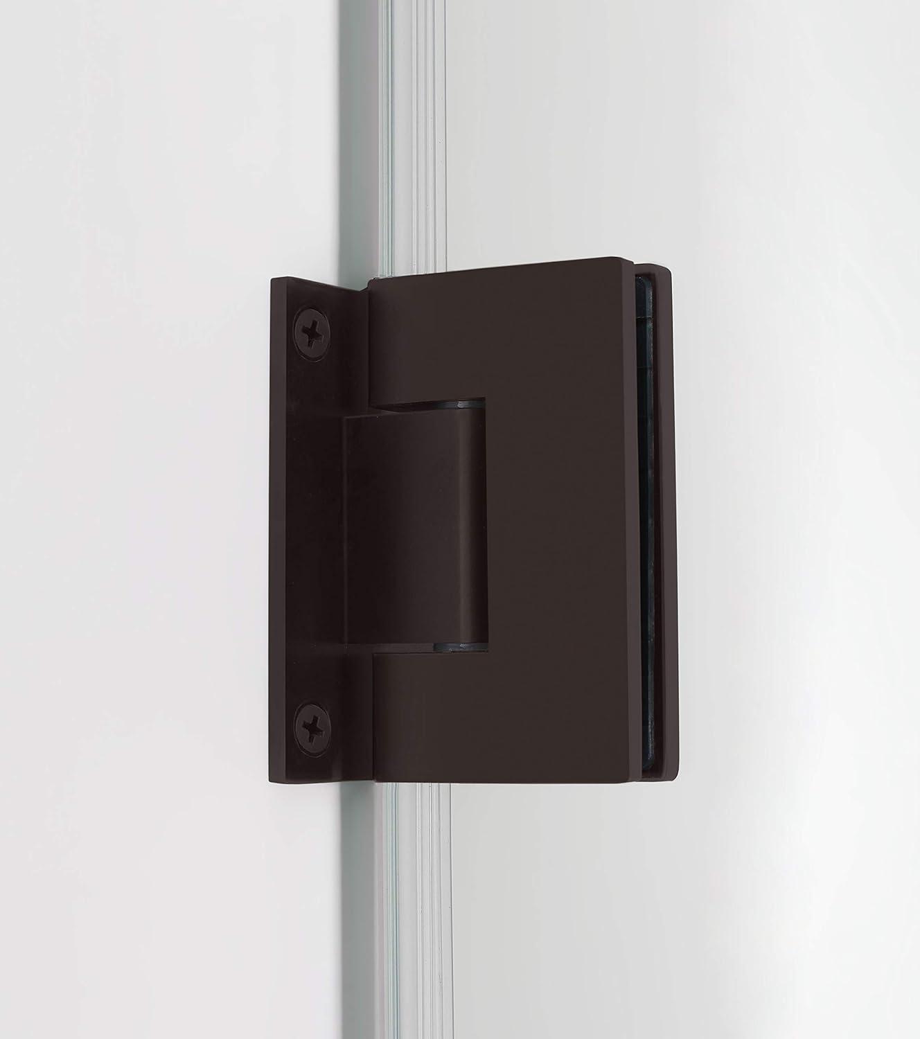 Kinkade XL 35.25" - 35.75" W x 80" H Hinged Frameless Shower Door