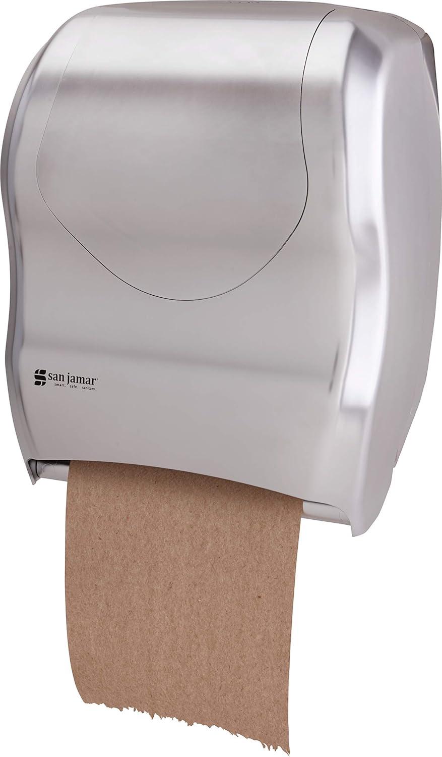 San Jamar Tear-N-Dry Touchless Roll Towel Dispenser, 16.75 x 10 x 12.5, Silver